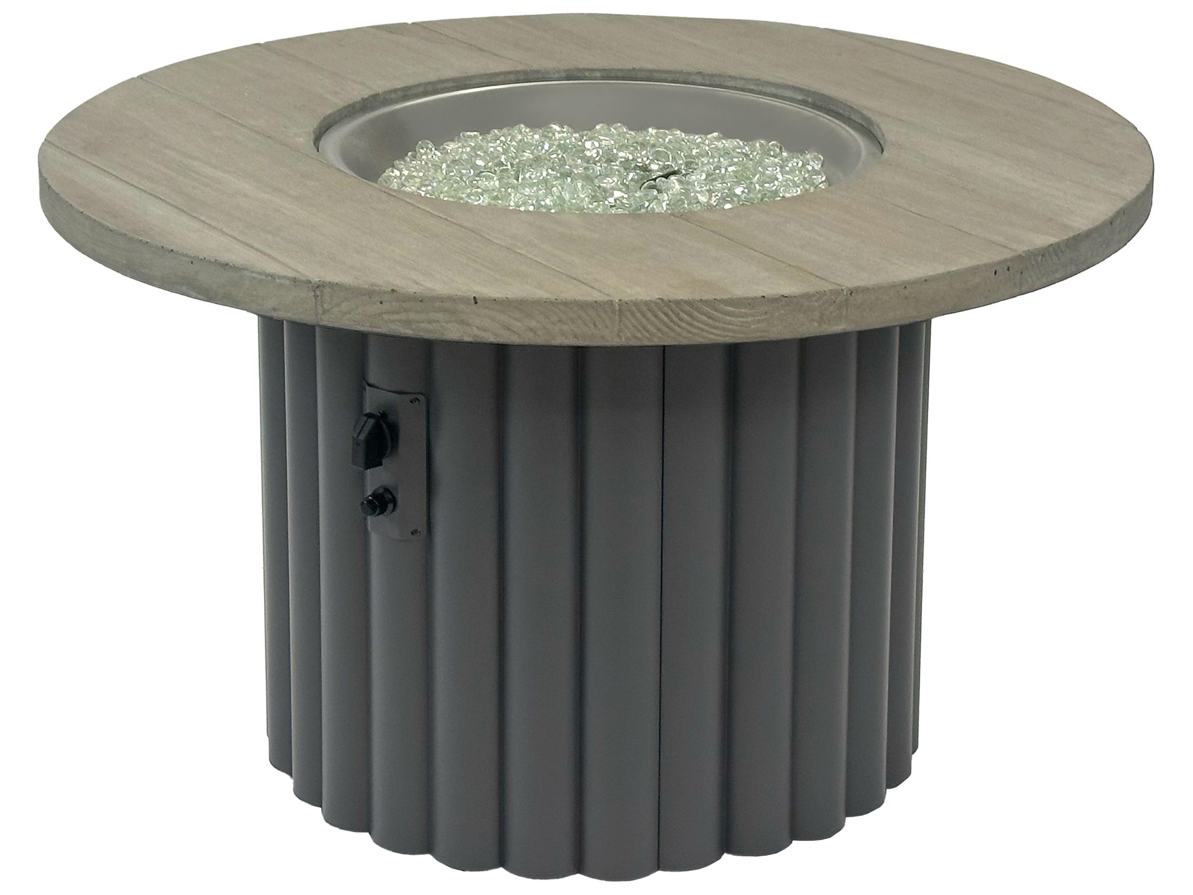 Outdoor Greatroom Reverie Cast Aluminum Round Fire Pit Table