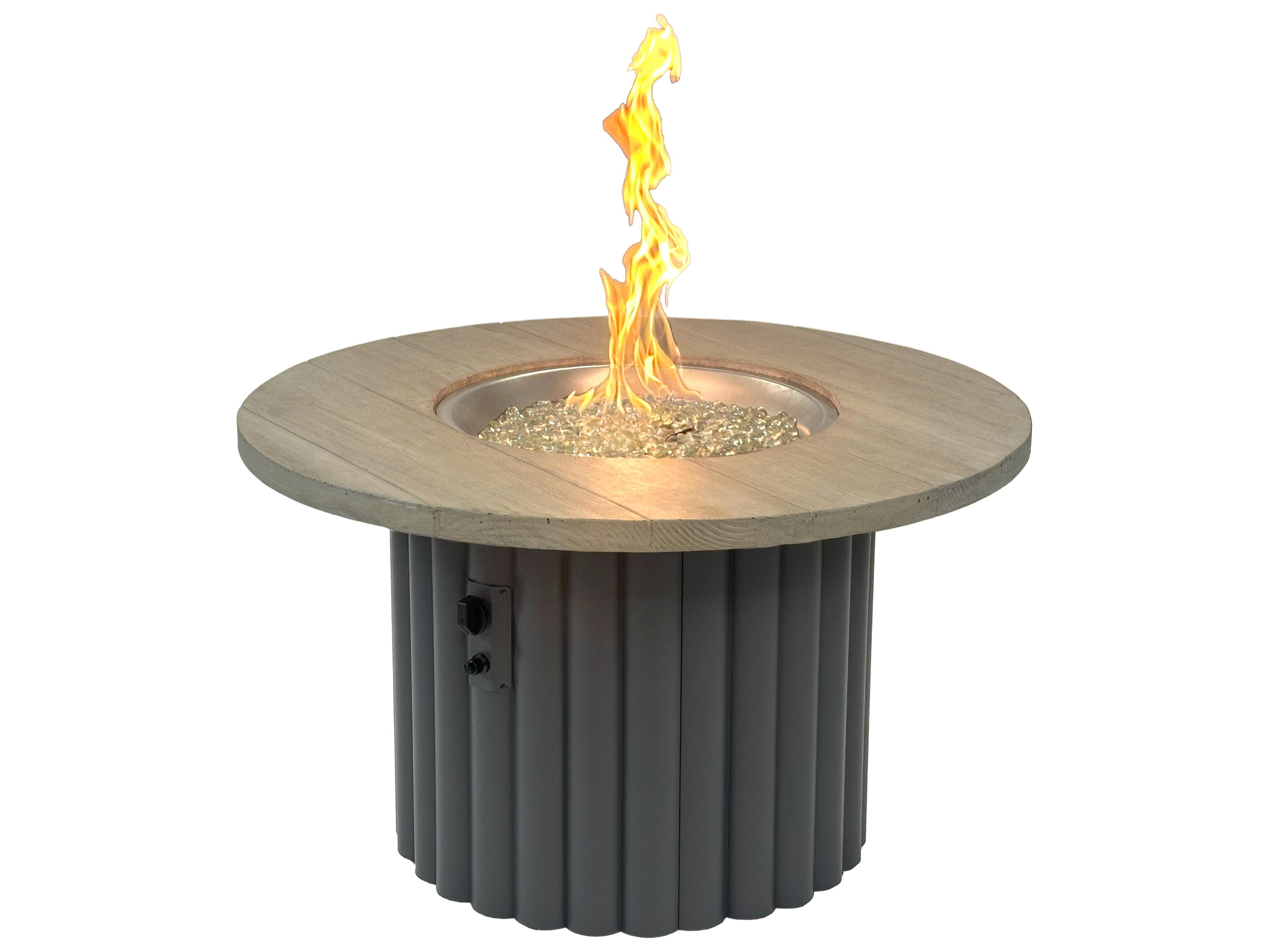 Outdoor Greatroom Reverie Cast Aluminum Round Fire Pit Table