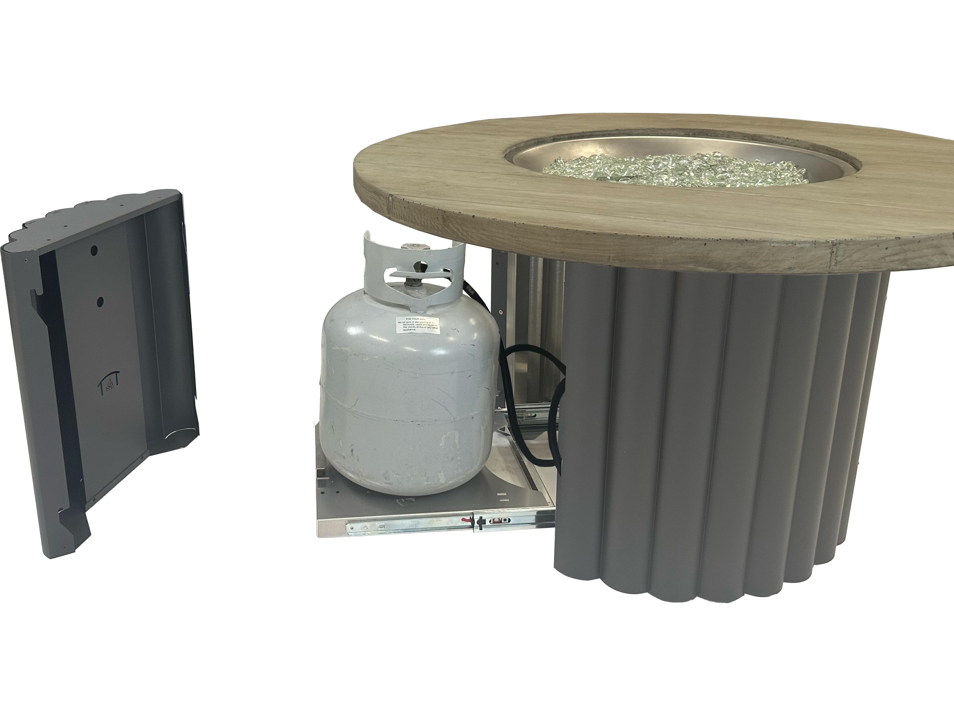 Outdoor Greatroom Reverie Cast Aluminum Round Fire Pit Table