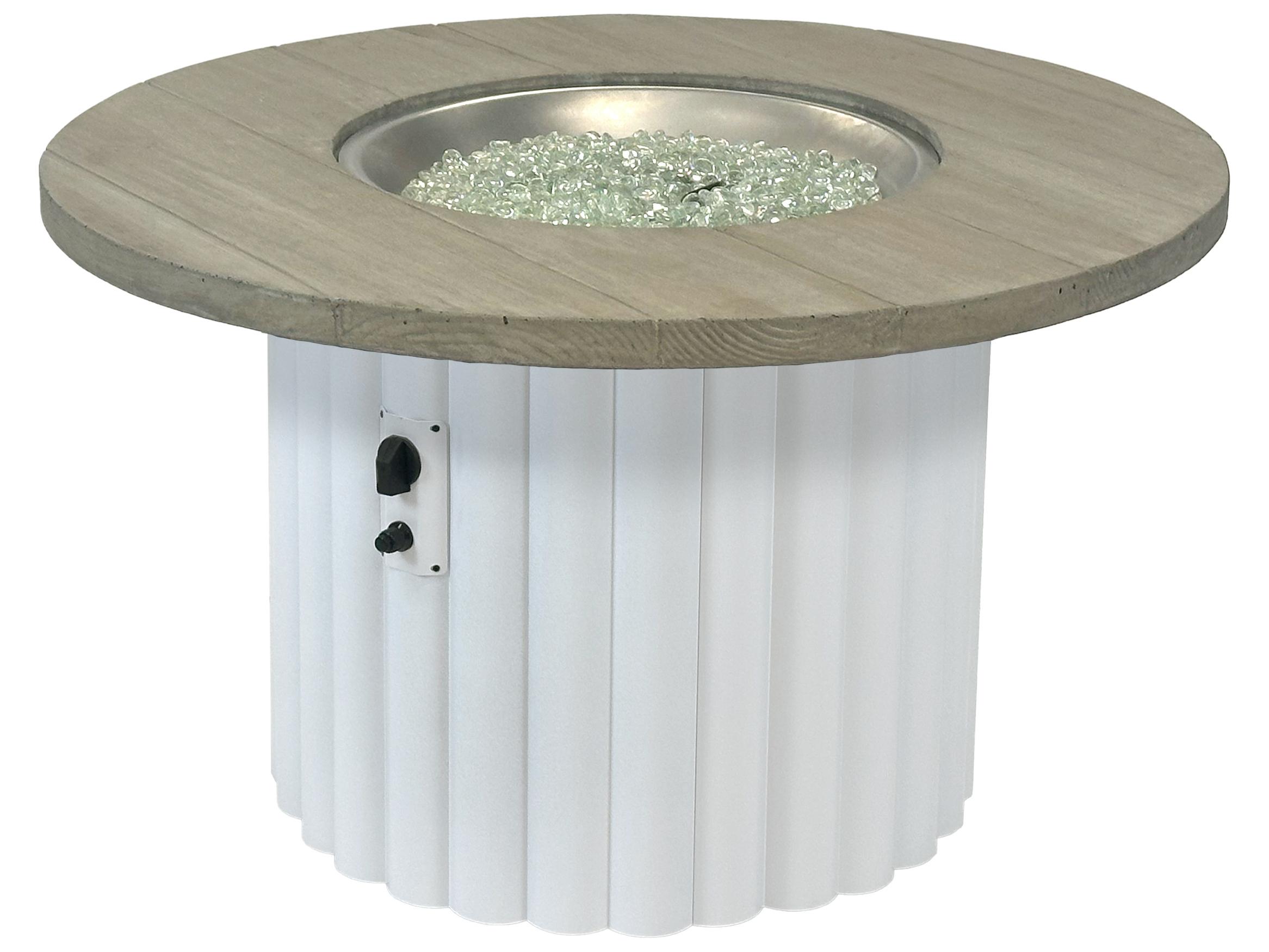 Outdoor Greatroom Reverie Cast Aluminum Round Fire Pit Table