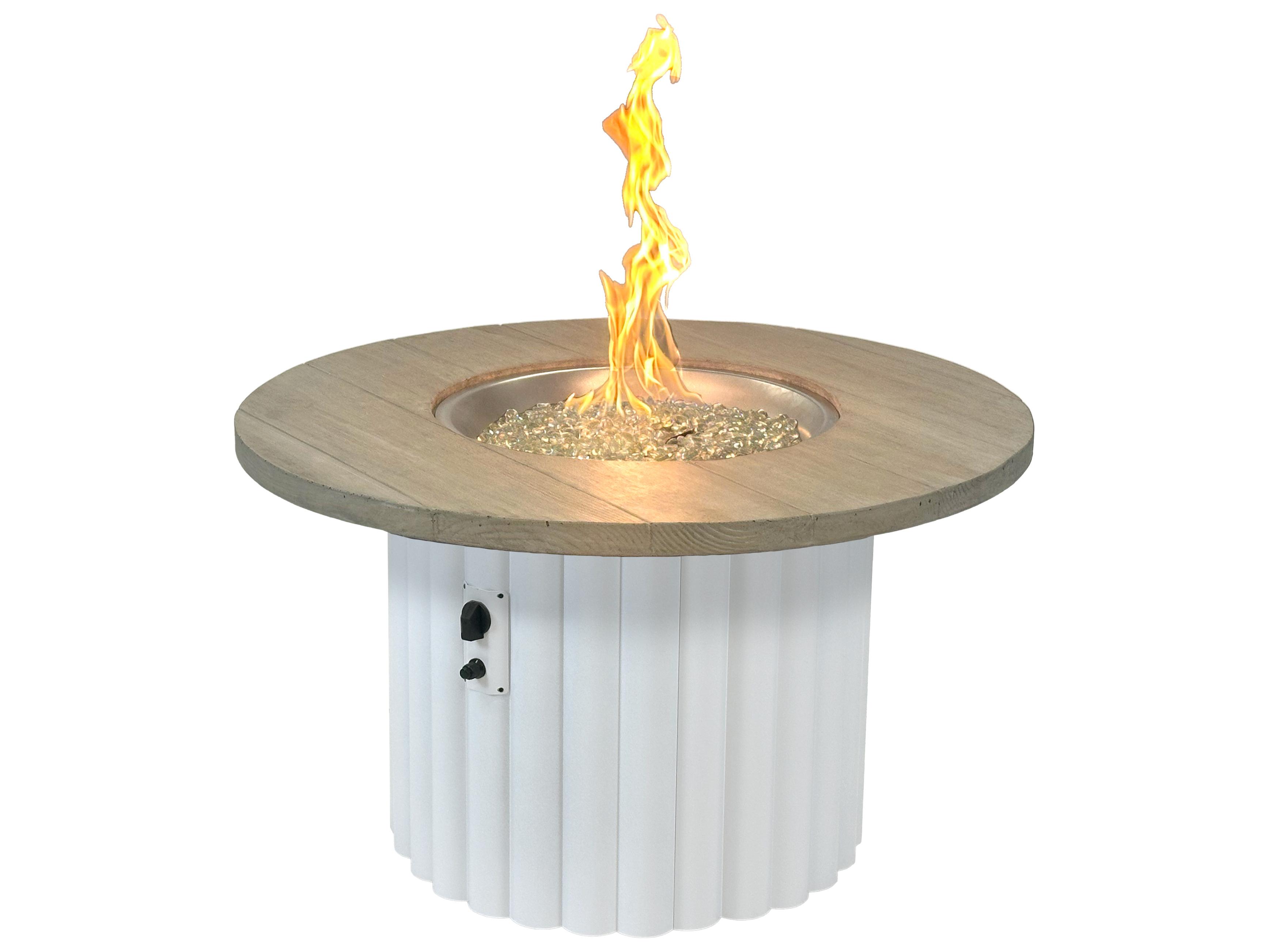 Outdoor Greatroom Reverie Cast Aluminum Round Fire Pit Table