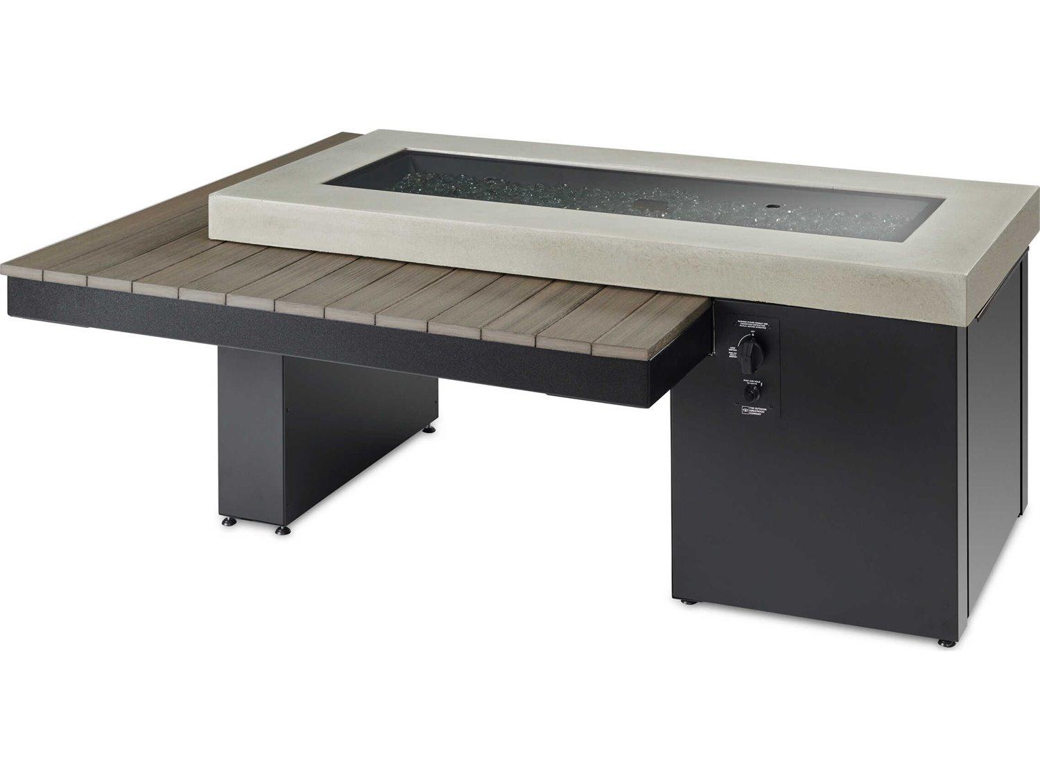 Outdoor Greatroom Uptown Aluminum Rectangular Fire Pit Table