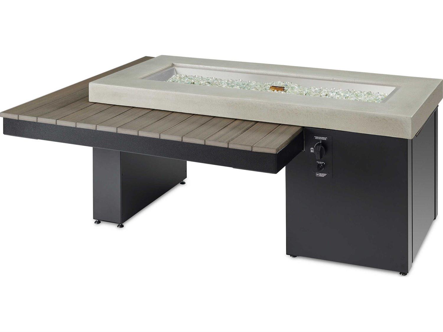 Outdoor Greatroom Uptown Aluminum Rectangular Fire Pit Table