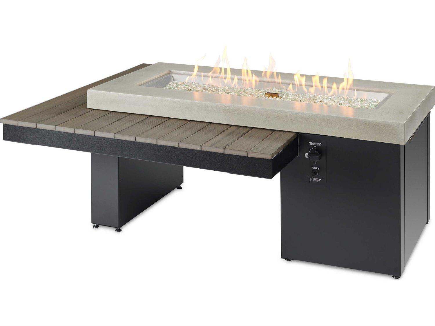 Outdoor Greatroom Uptown Aluminum Rectangular Fire Pit Table