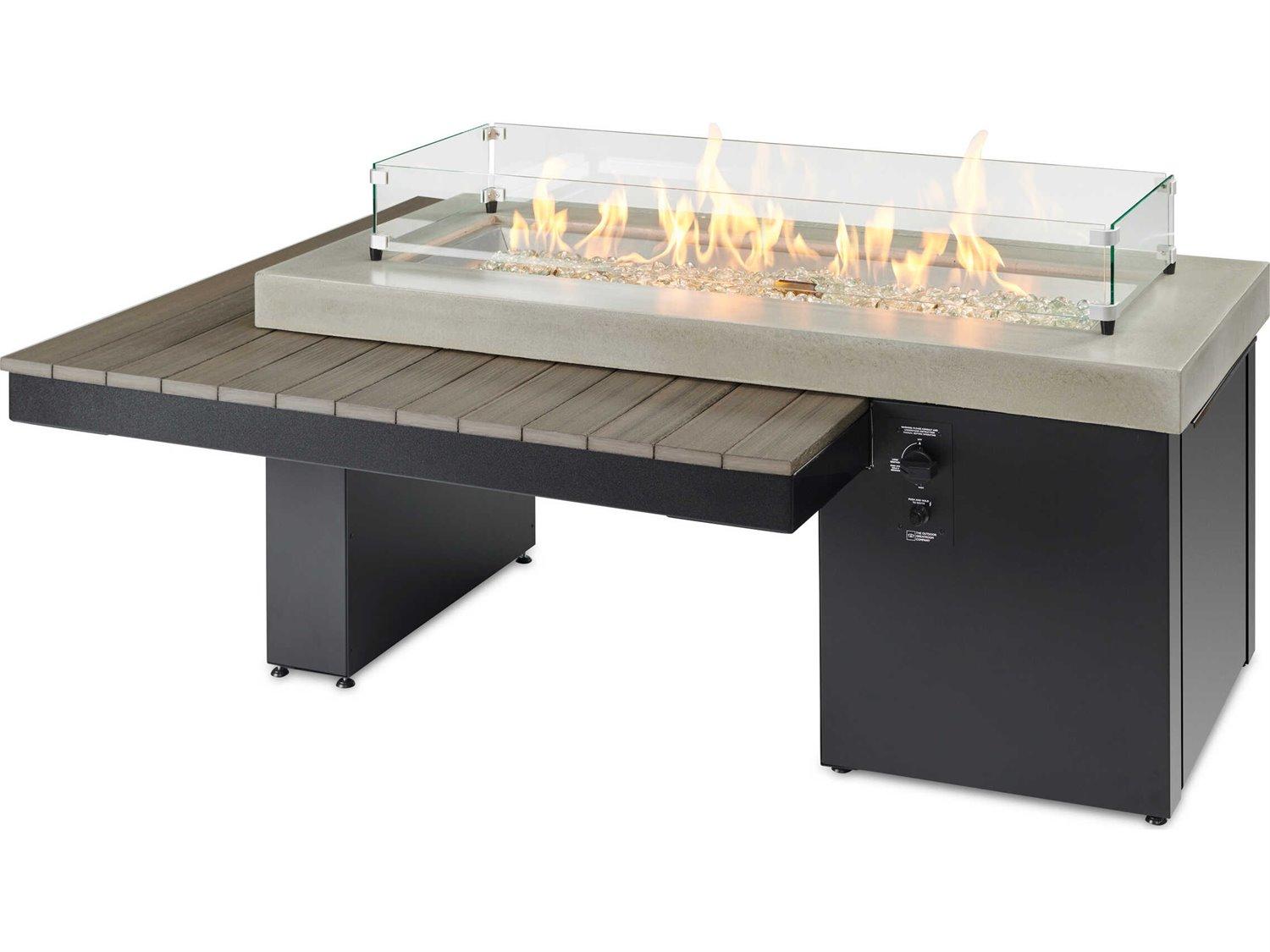 Outdoor Greatroom Uptown Aluminum Rectangular Fire Pit Table