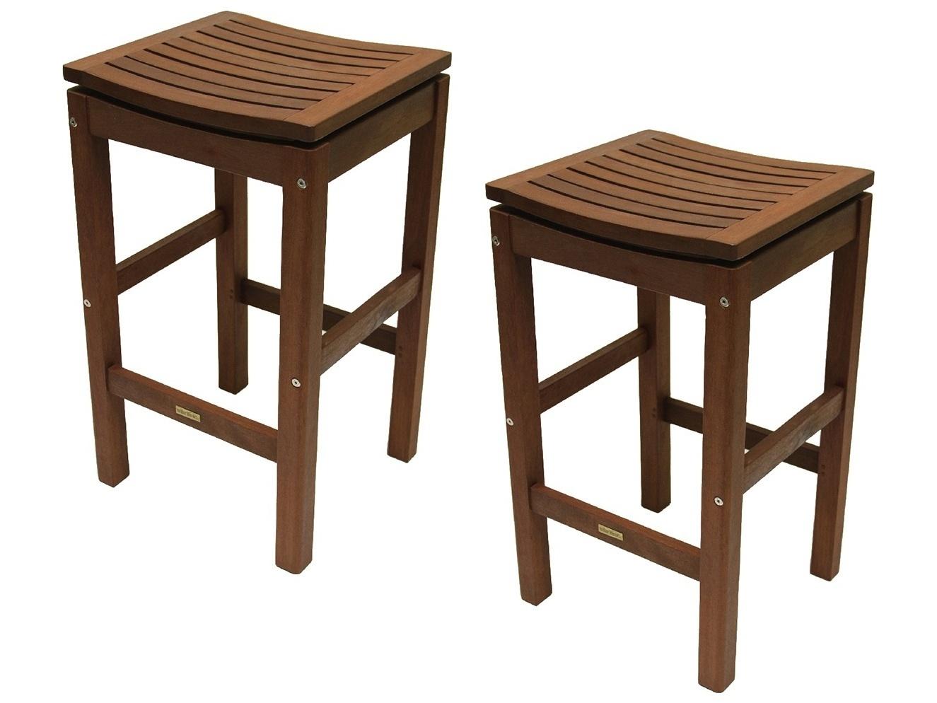 Outdoor Interiors Eucalyptus Pub Stool (Price Includes Two)