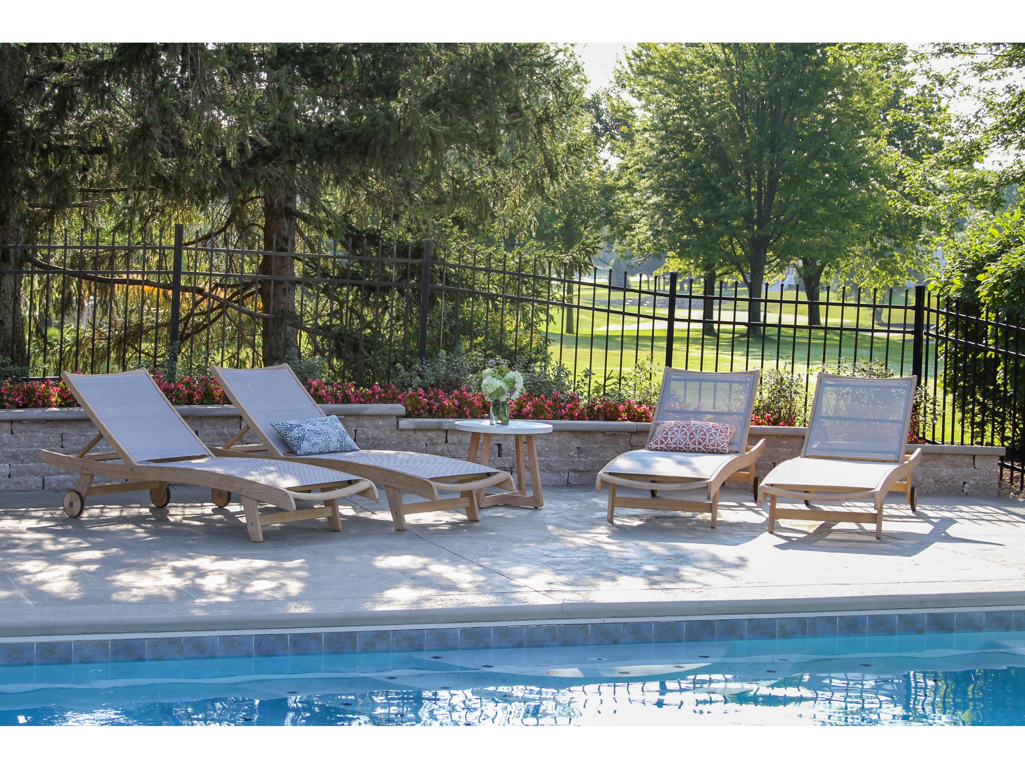 Outdoor Interiors Antique Wash Wood Patio Lounge Set