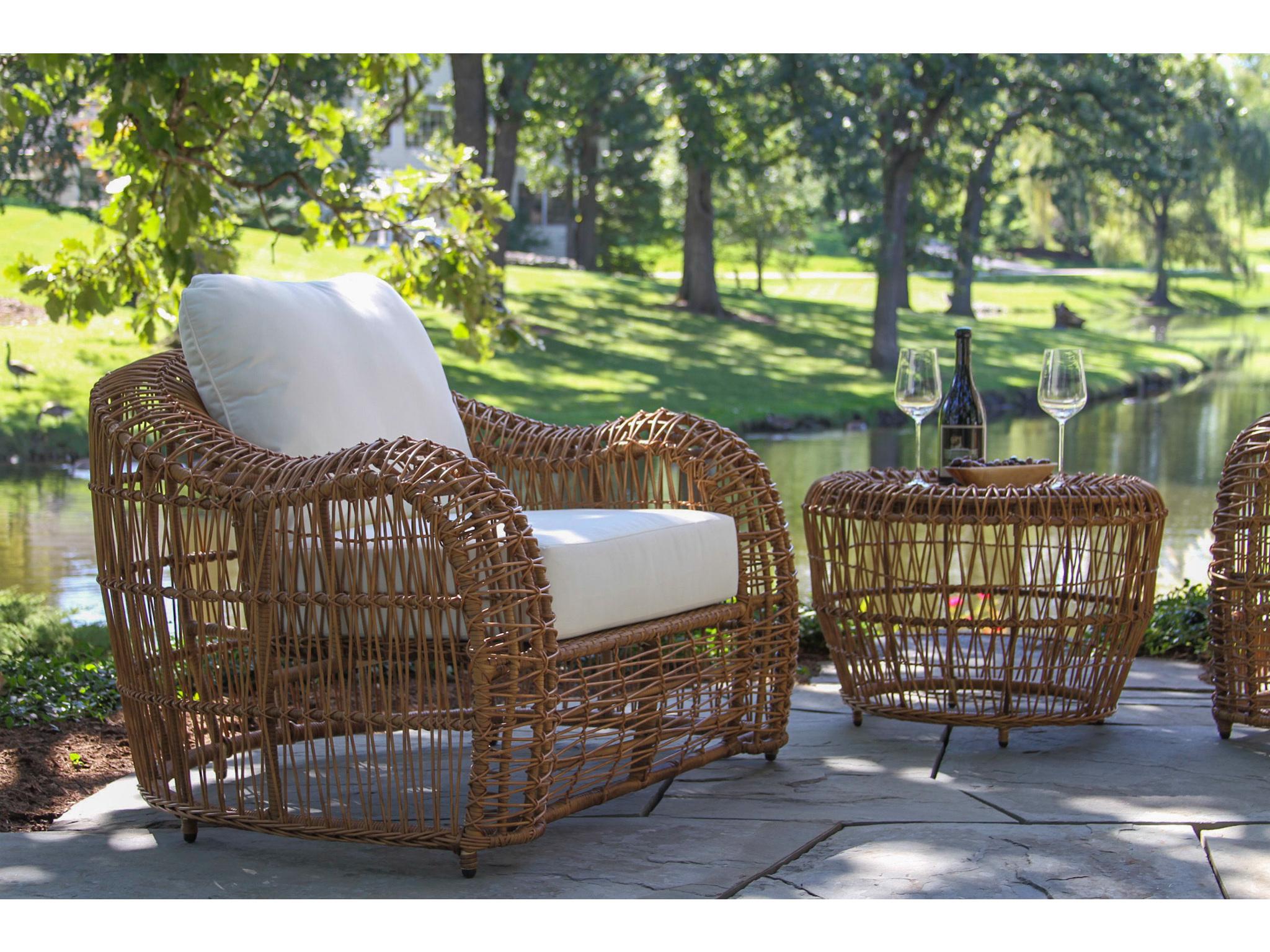 Outdoor Interiors On The Vine Wicker Cushion Lounge Set