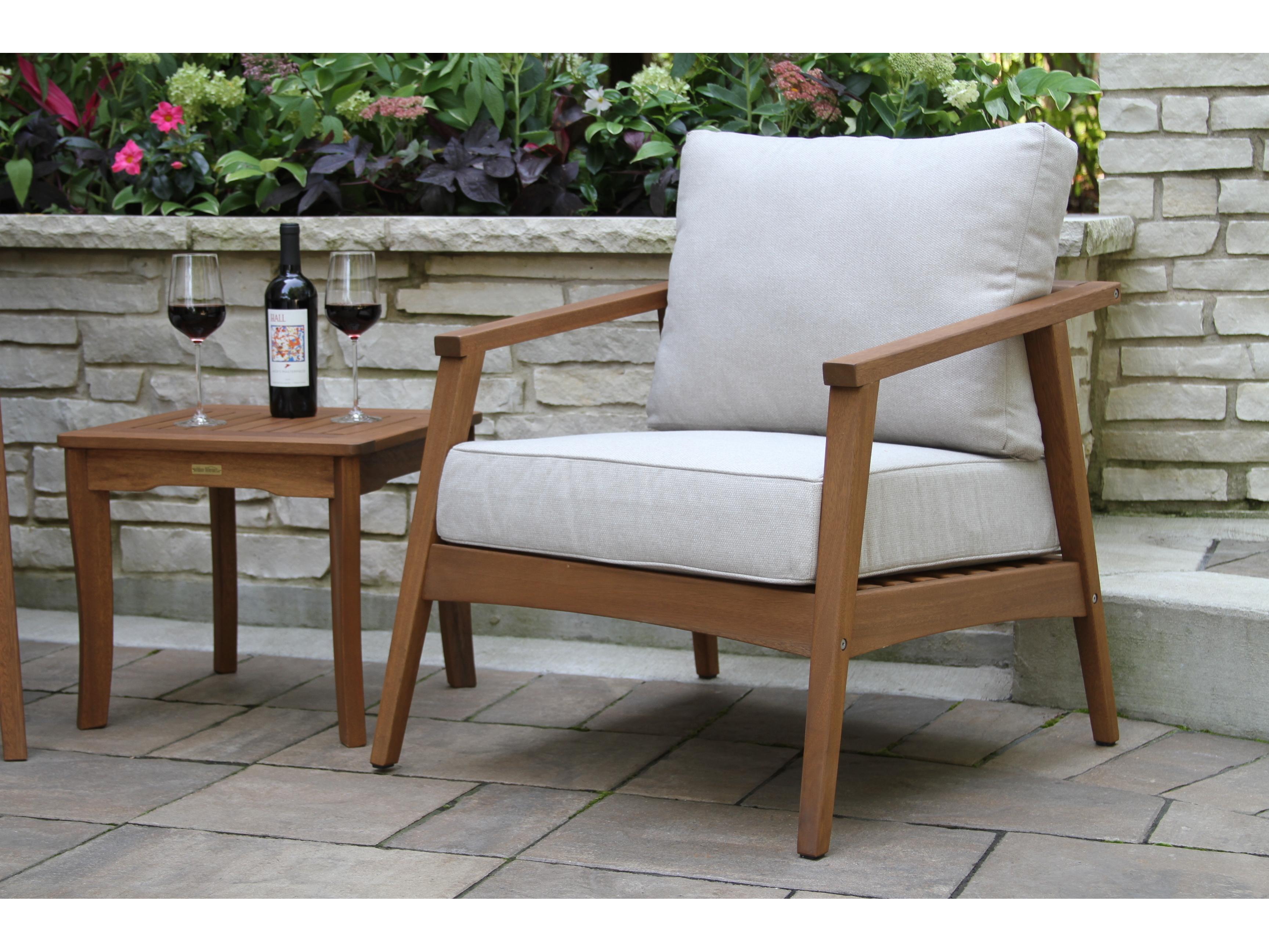 Outdoor Interiors Eucalyptus Modern Armchairs (Price Includes Two)