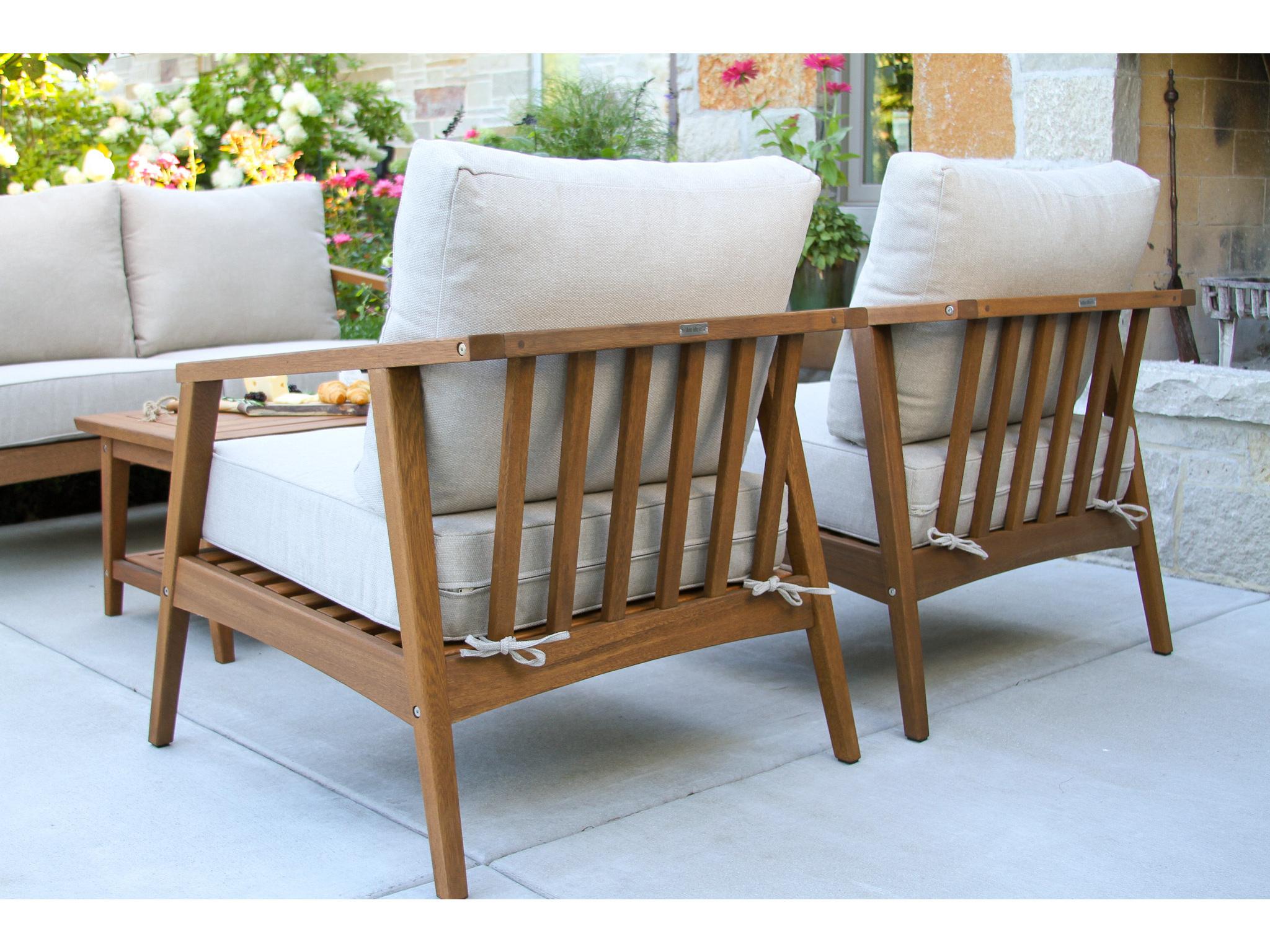 Outdoor Interiors Eucalyptus 4pc Modern Seating Group