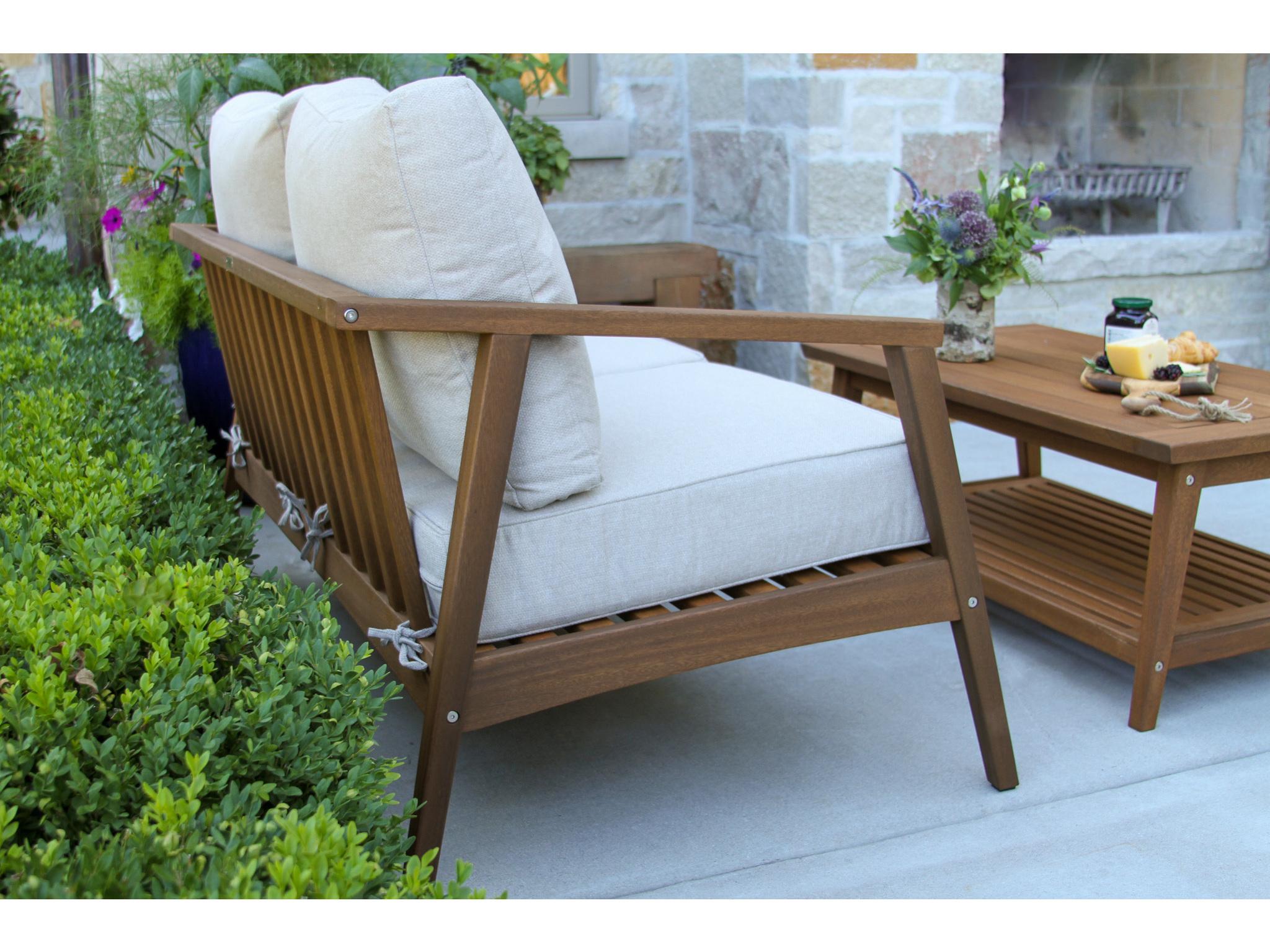Outdoor Interiors Eucalyptus 4pc Modern Seating Group