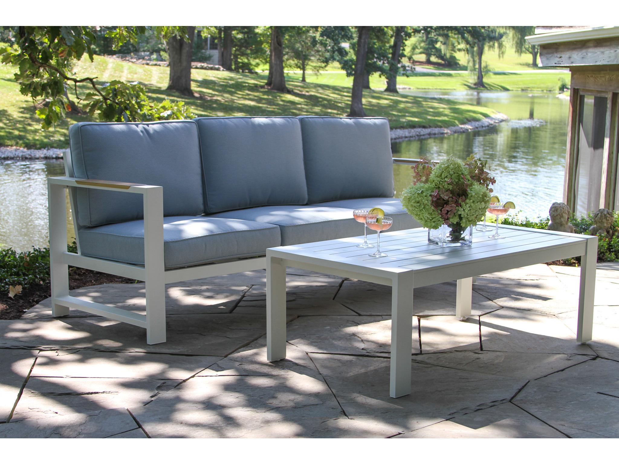 Outdoor Interiors Sienna Aluminum Cushion Lounge Set
