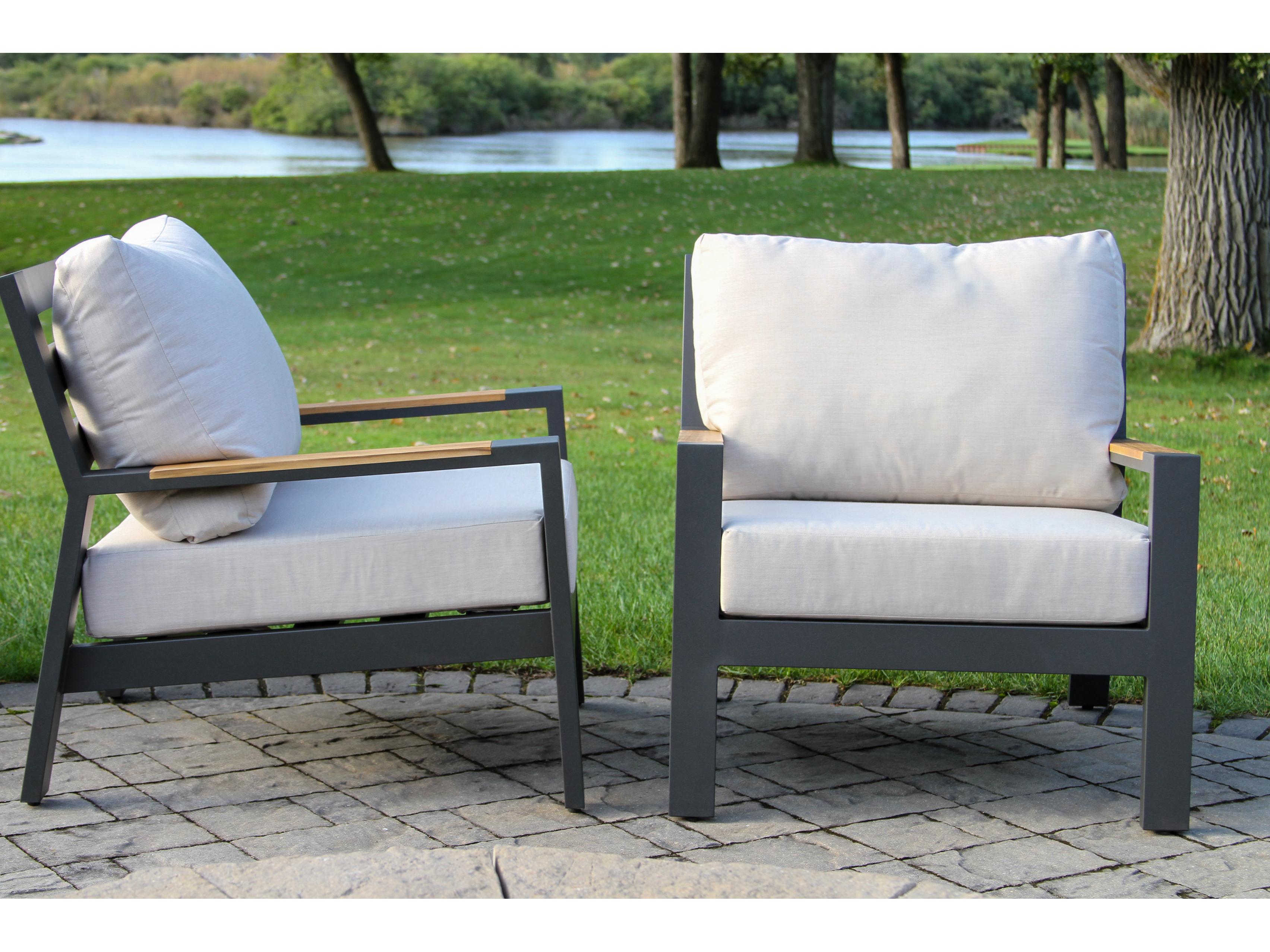 Outdoor Interiors Portofino Lounge Chair w Sunbrella (Price Includes Two)