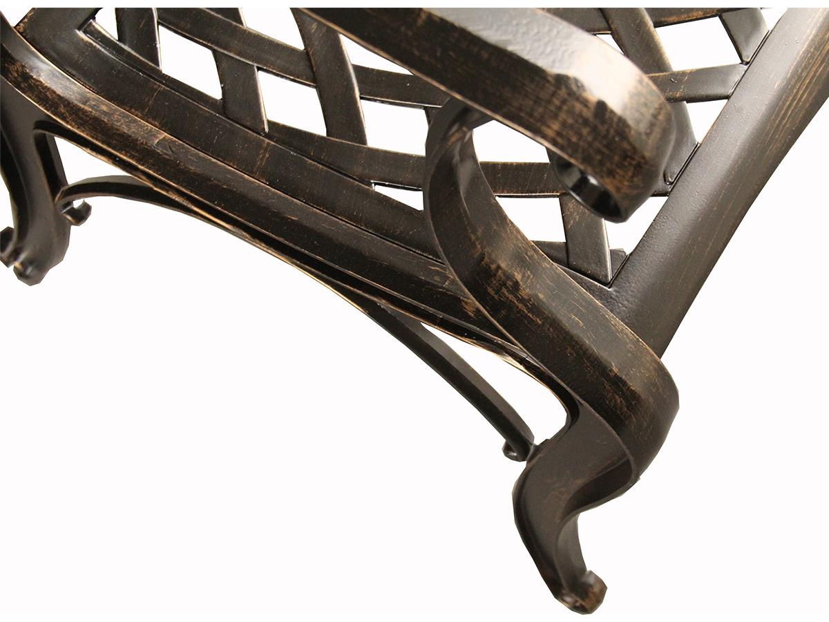 Oakland Living Mesh Ornate Bronze Aluminum Outdoor Patio Dining Arm Chair