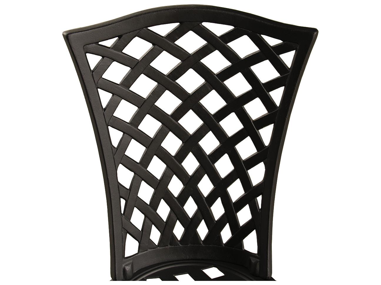 Oakland Living Modern Mesh Sand Black Aluminum 3 Piece Bistro Set