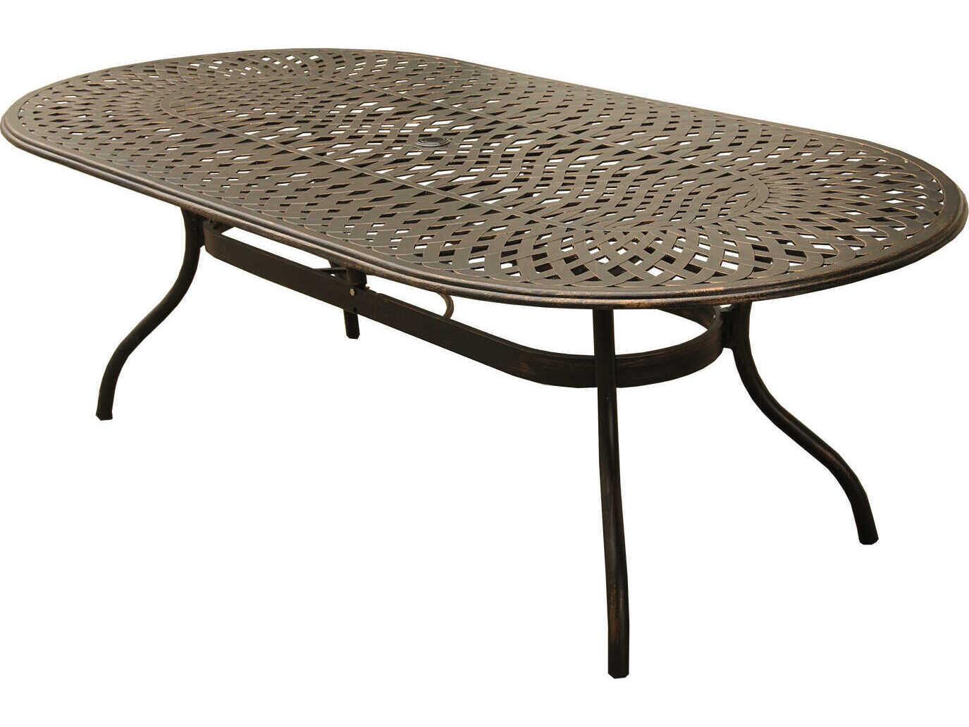 Oakland Living Modern Aluminum 95'' Oval Patio Dining Set