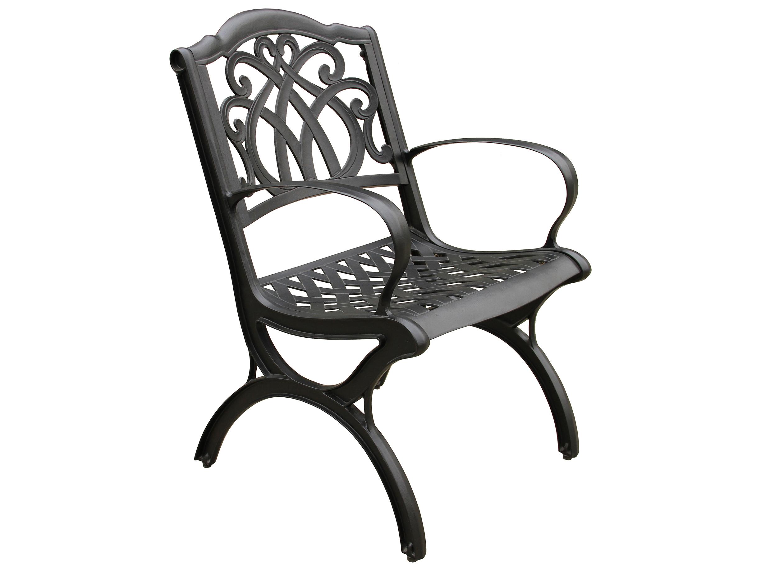 Oakland Living Modern Aluminum 37'' Black Square Outdoor Patio Dining Set with Four Chairs