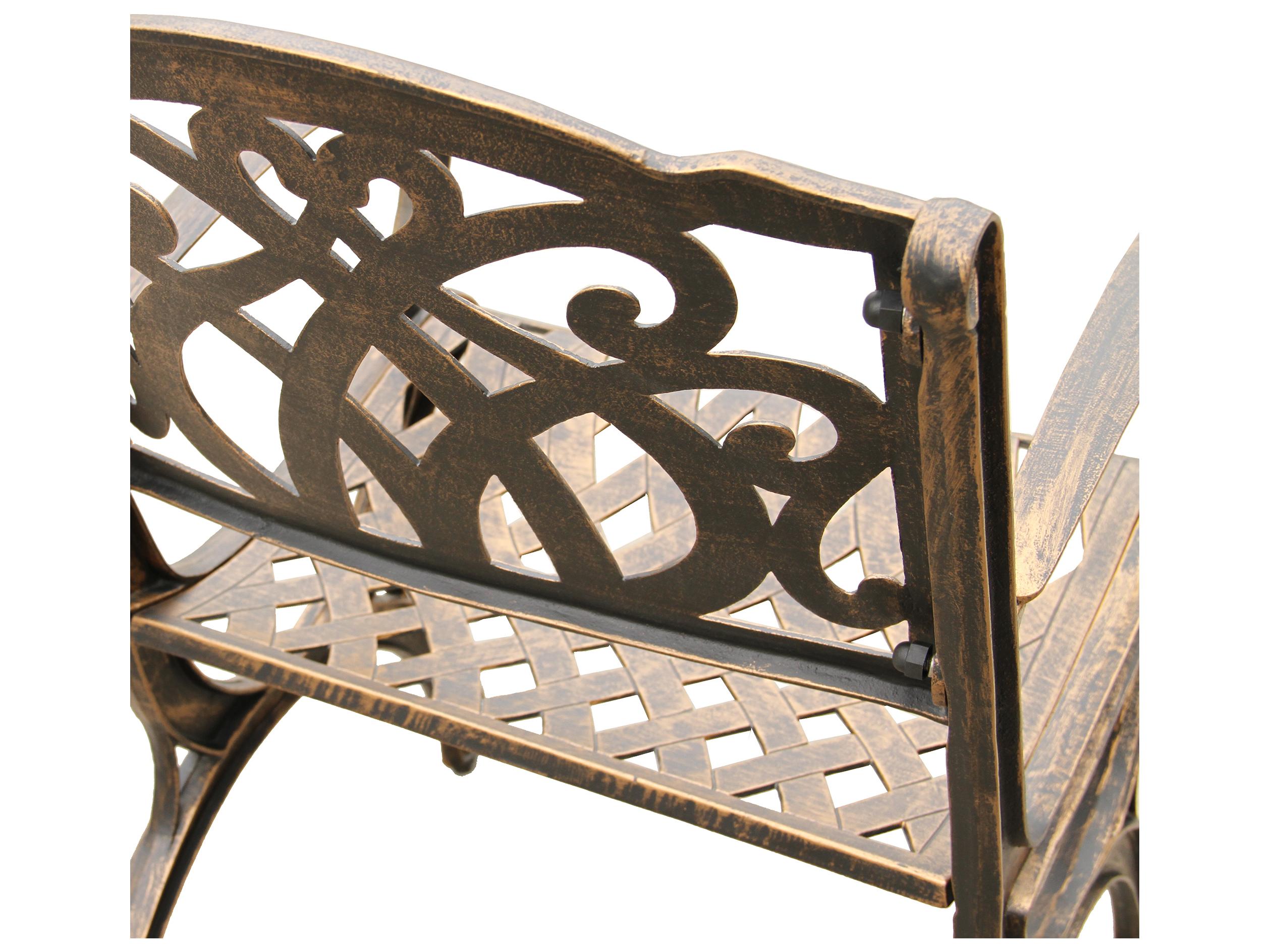 Oakland Living Cast Aluminum Bronze Outdoor Patio Dining Chair
