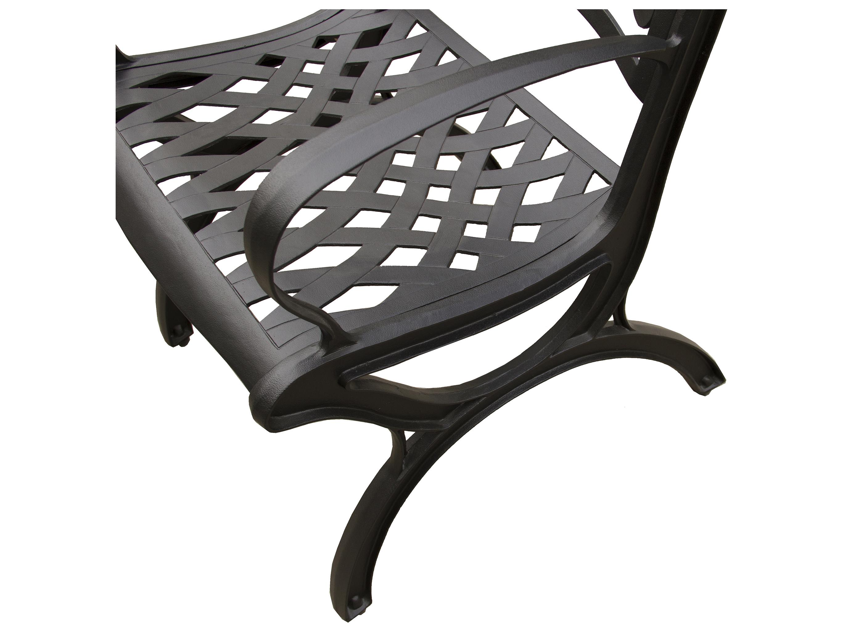 Oakland Living Cast Aluminum Black Patio Dining Chair