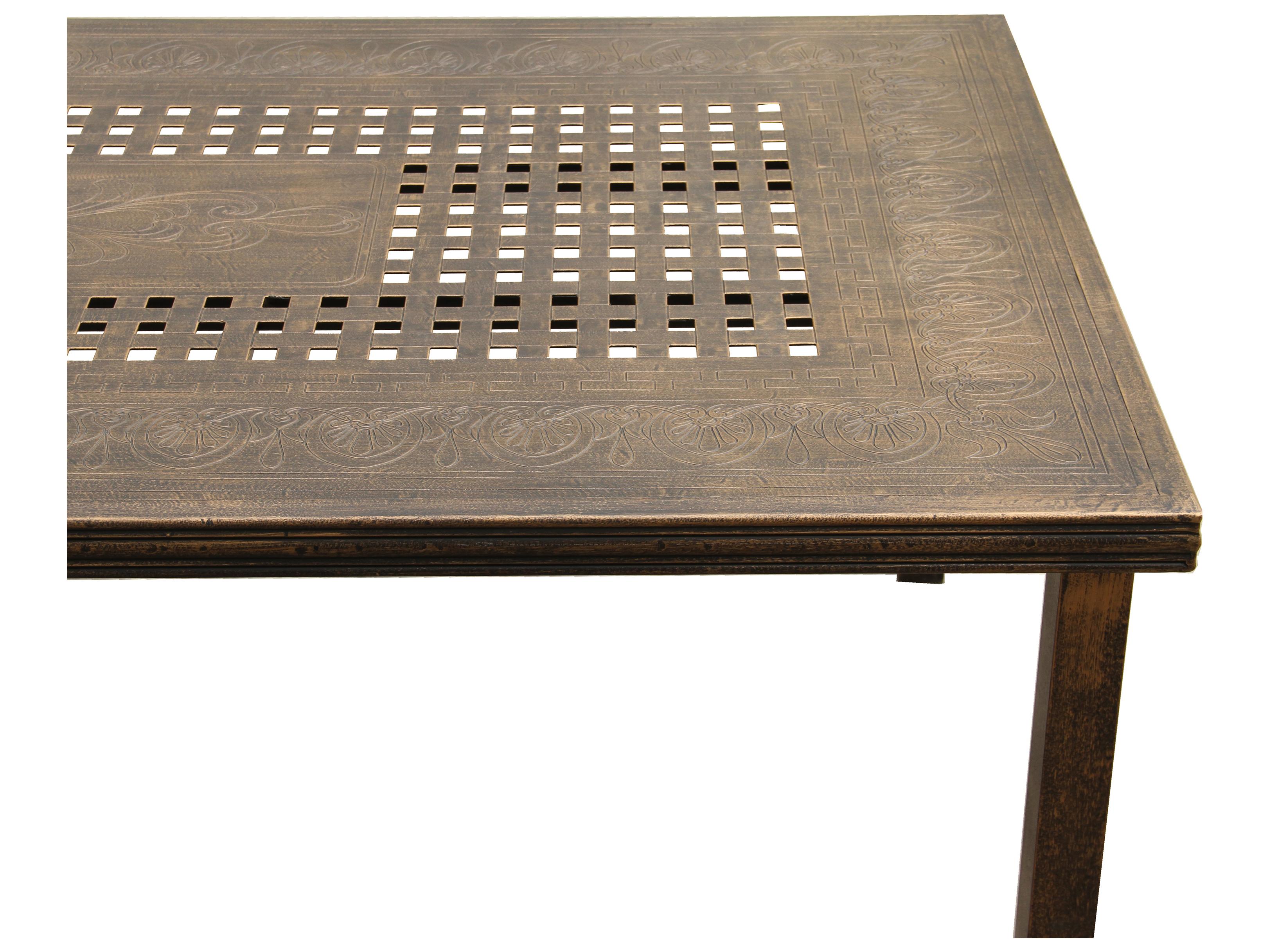 Oakland Living Modern Aluminum Bronze Rectangle Large Outdoor Dining Table