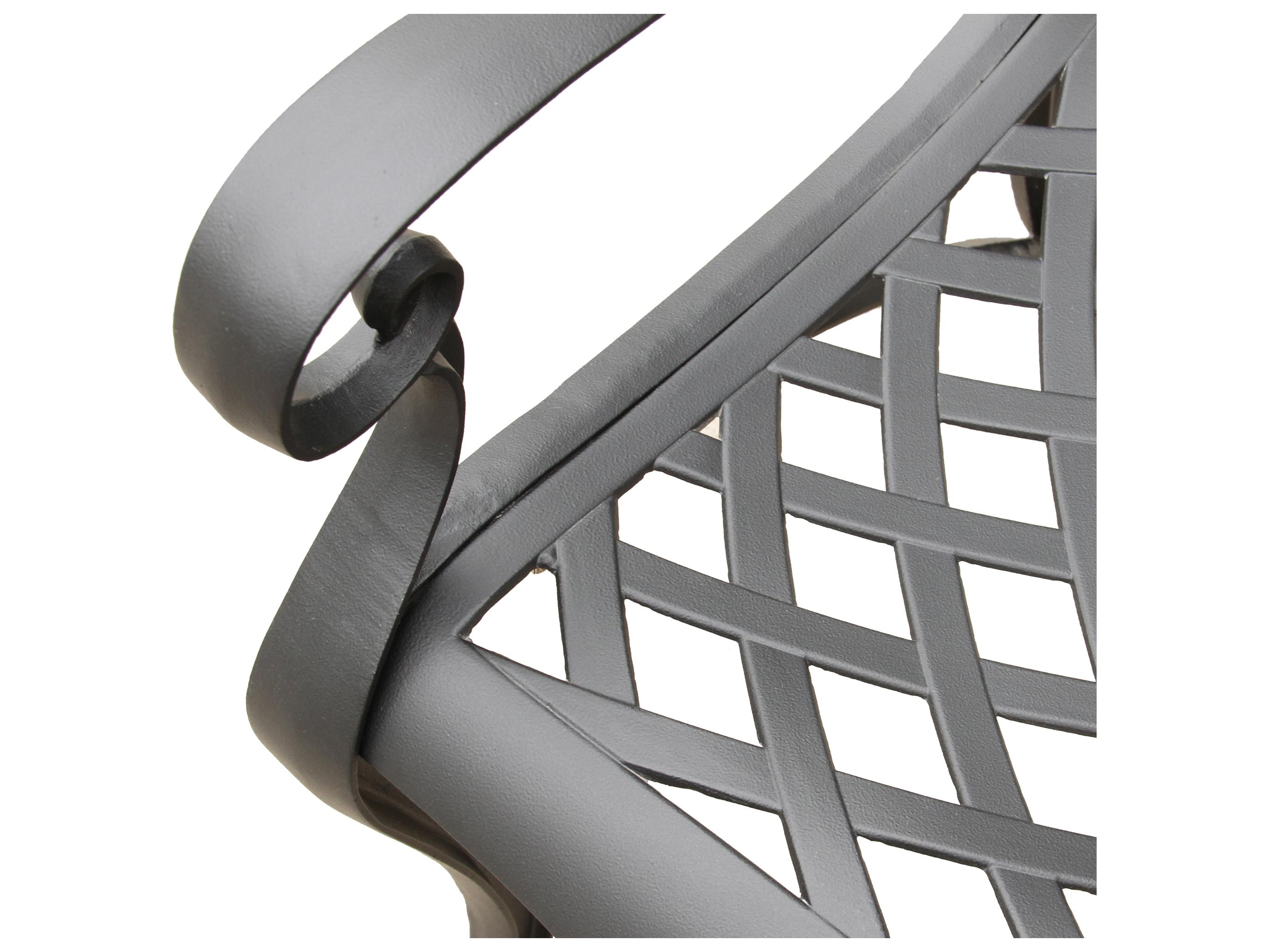 Oakland Living Cast Aluminum Black Outdoor Dining Chair