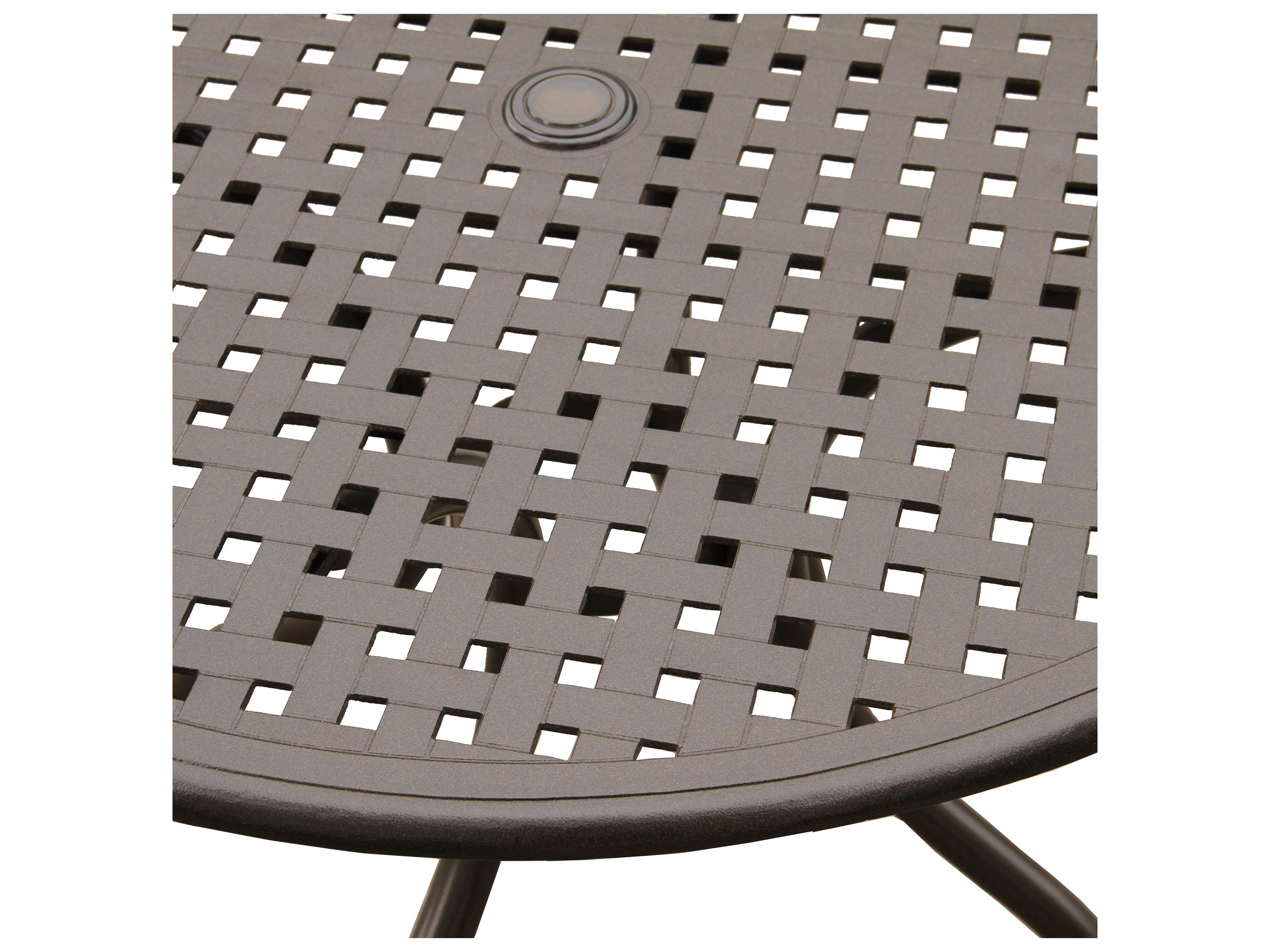 Oakland Living Modern Aluminum Brown Round Patio Dining Table