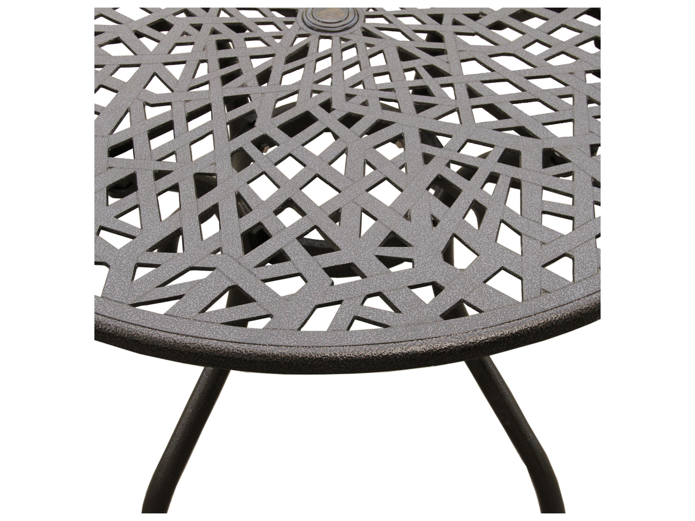 Oakland Living Modern Aluminum Brown Round Patio Dining Table