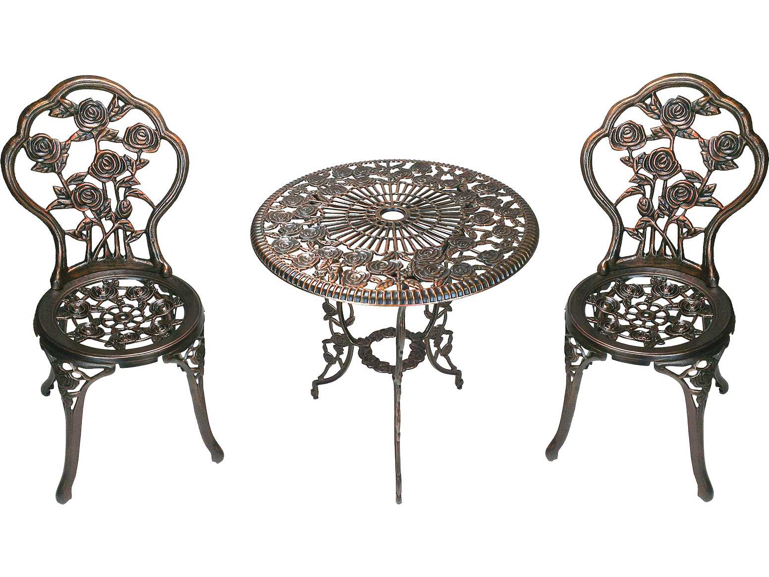 Oakland Living Rose Cast Aluminum 3 Pc. Bistro Set