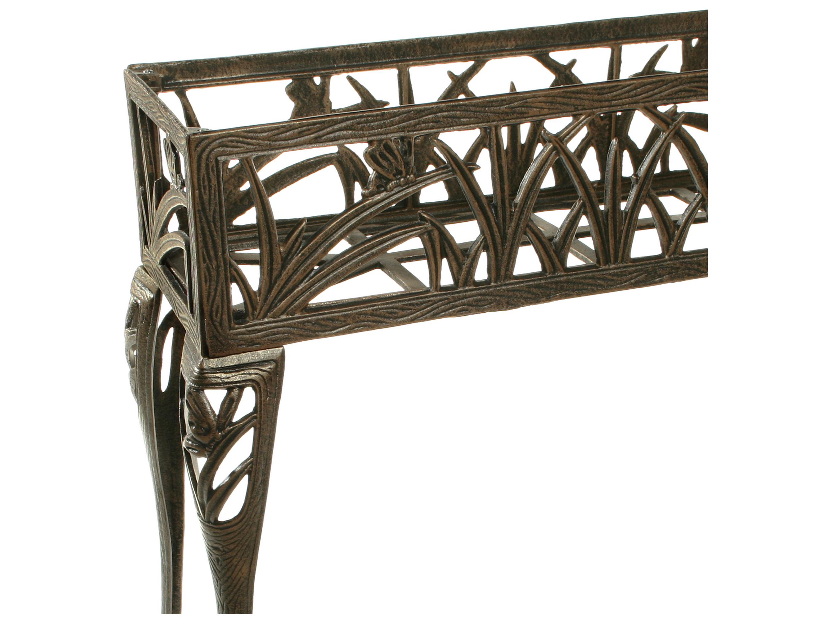 Oakland Living Butterfly Cast Aluminum Rectangular Tall 34'' Plant Stand