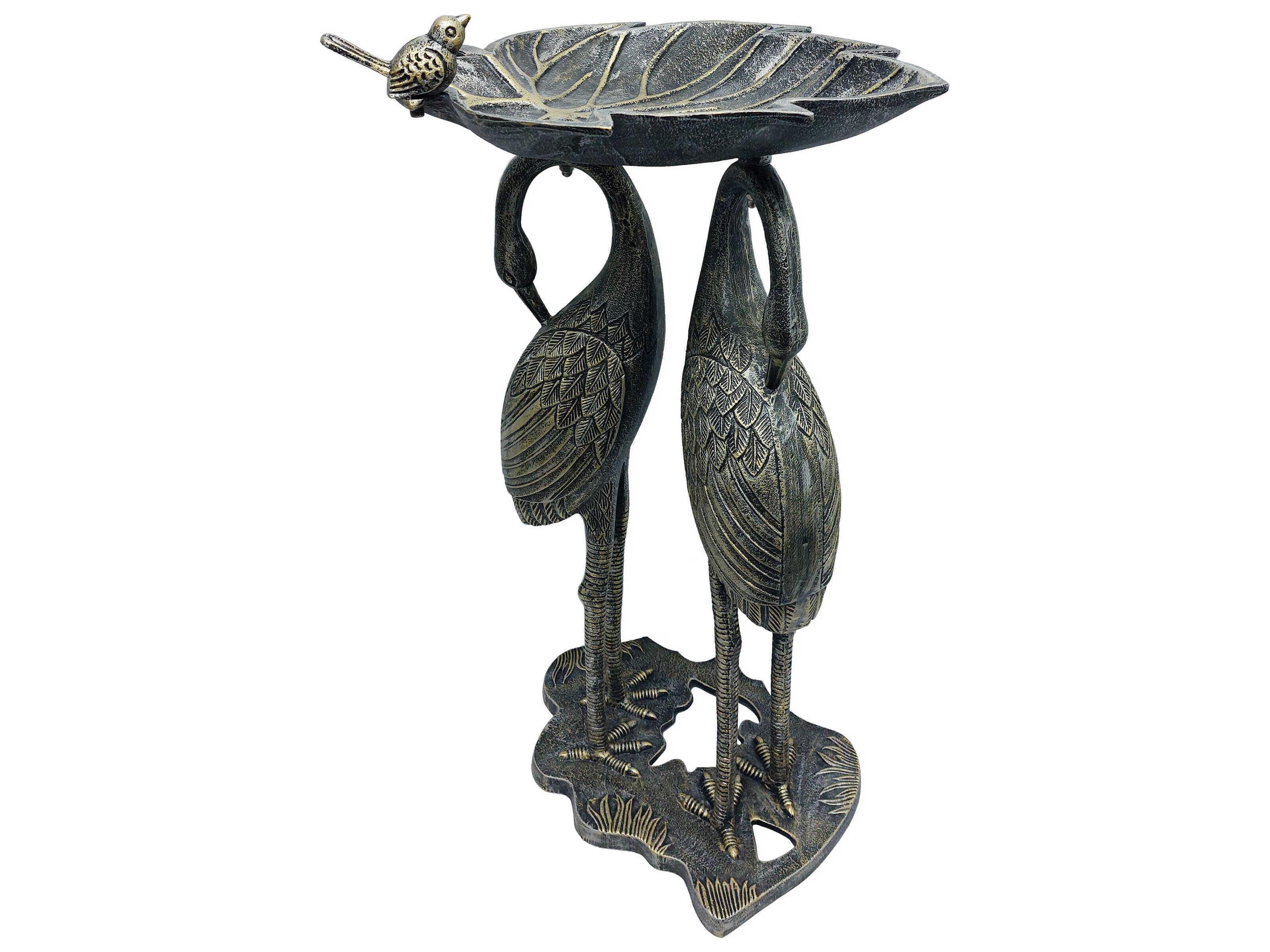 Oakland Living Twin Crane Bird Bath