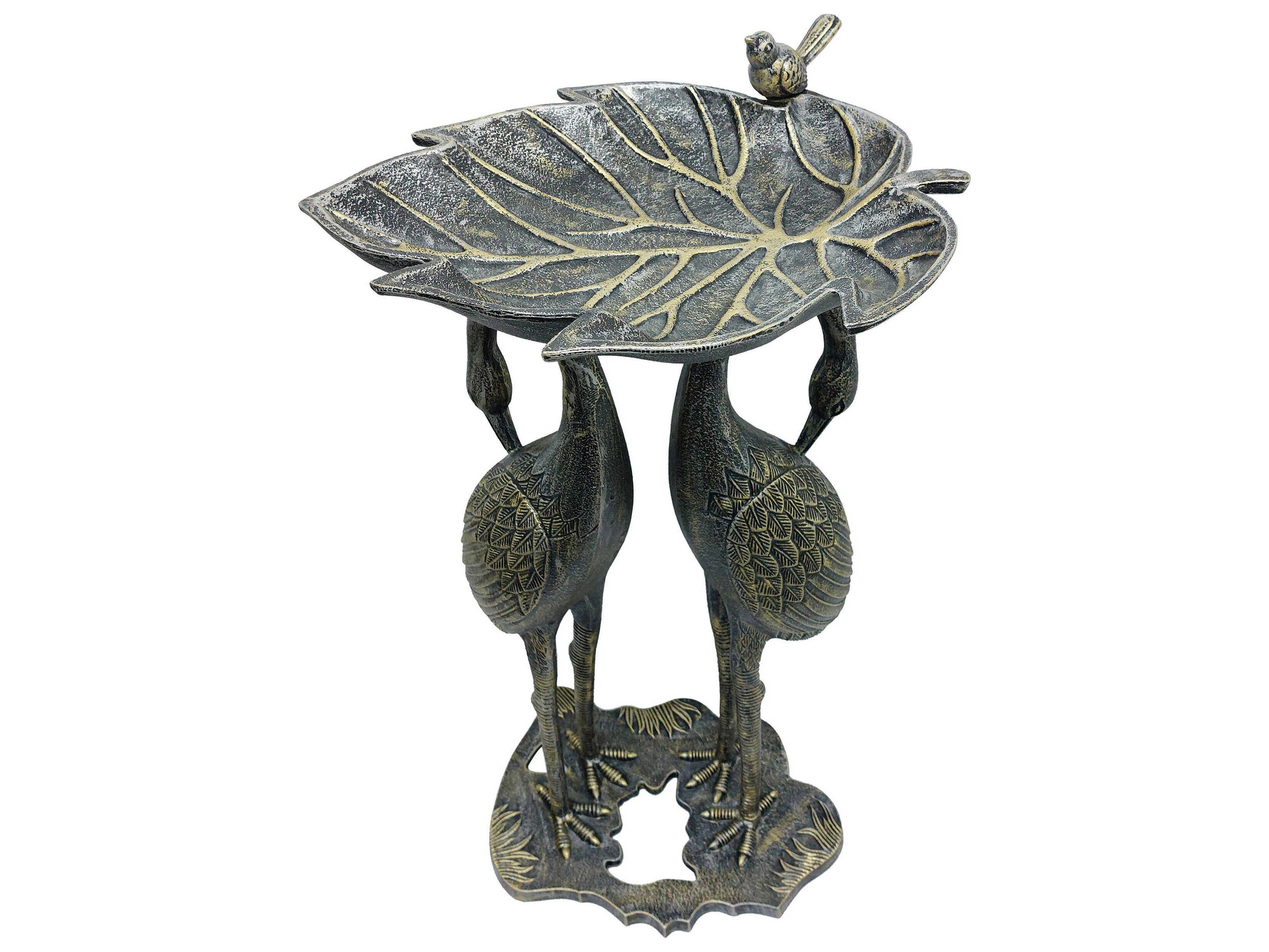 Oakland Living Twin Crane Bird Bath