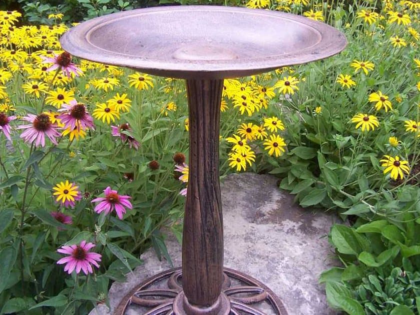 Oakland Living Upland Cast Aluminum Bird Bath in Antique Bronze