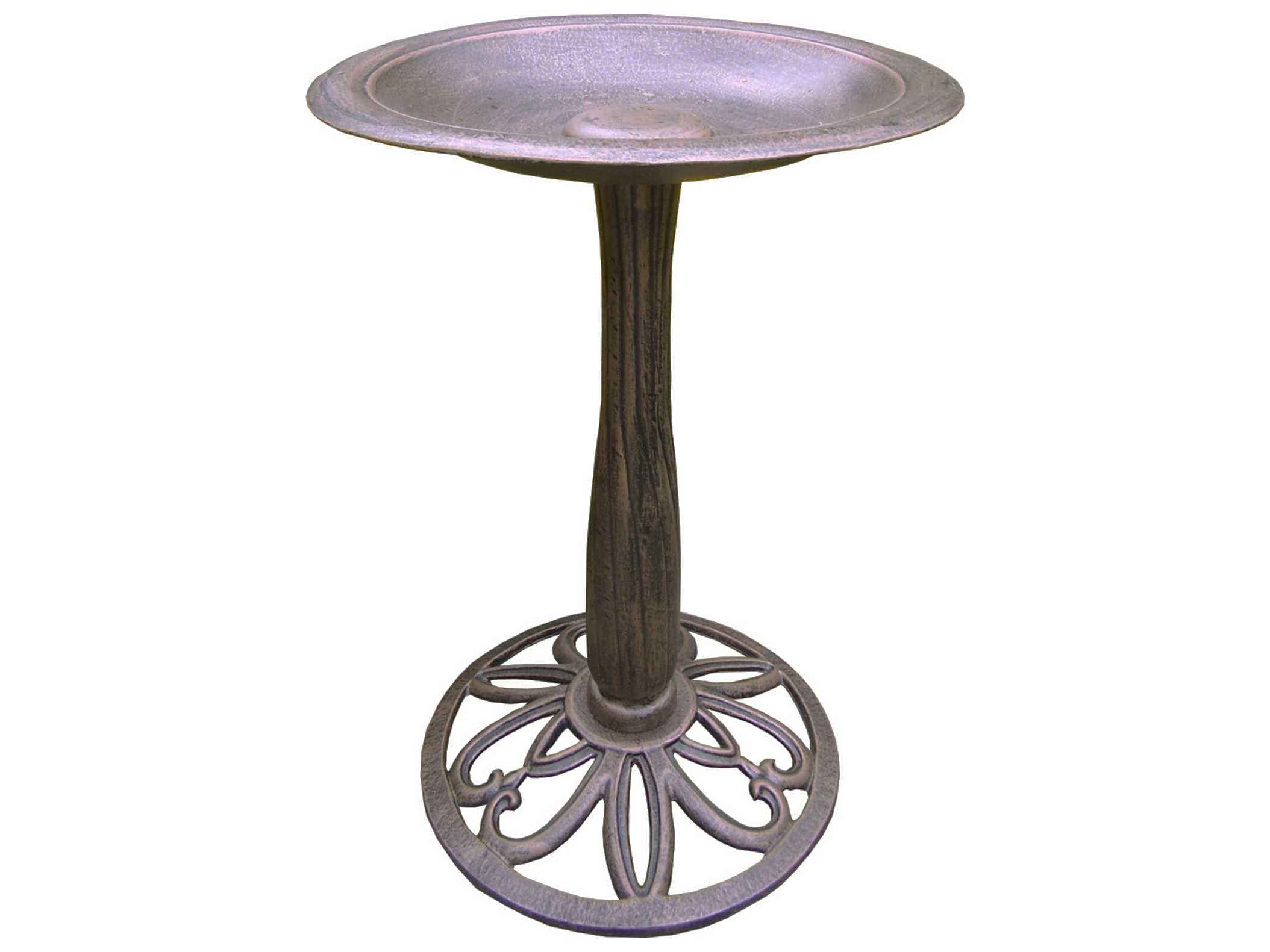 Oakland Living Upland Cast Aluminum Bird Bath in Antique Bronze