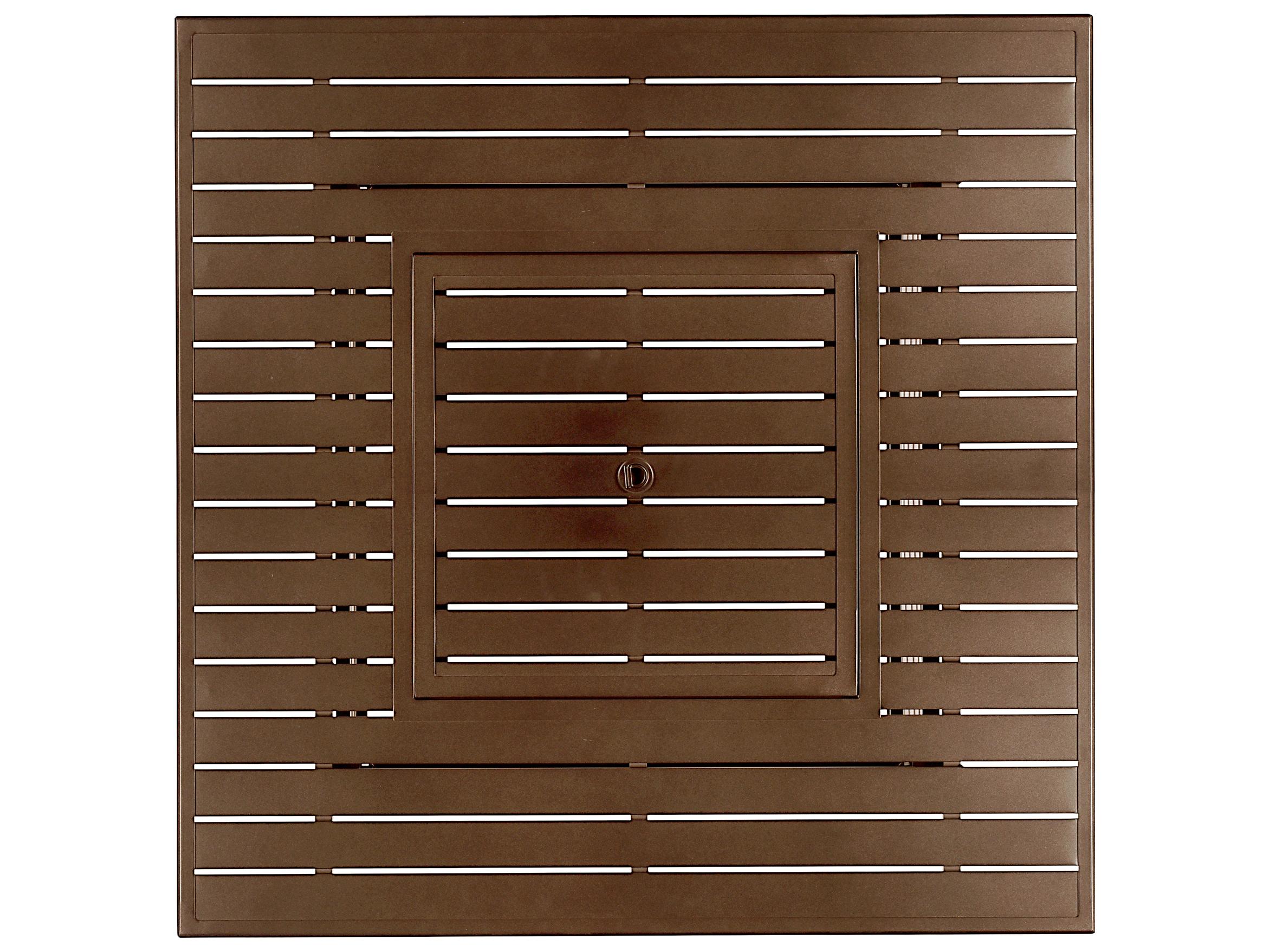 Oakland Living Square Aluminum Propane Outdoor Patio Fire Pit Table with Glass Beads