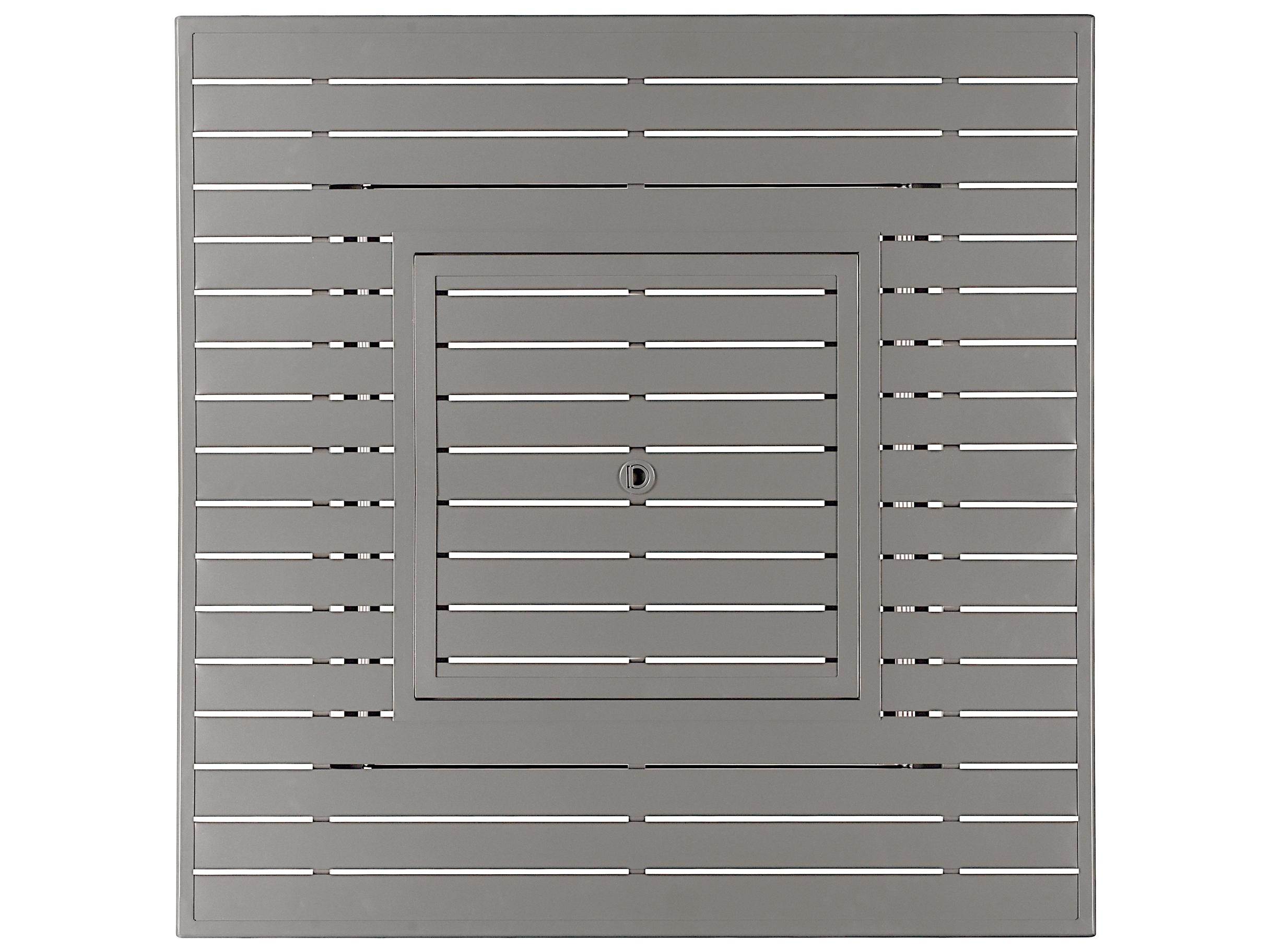 Oakland Living Square Aluminum Propane Outdoor Fire Pit Table with Glass Beads