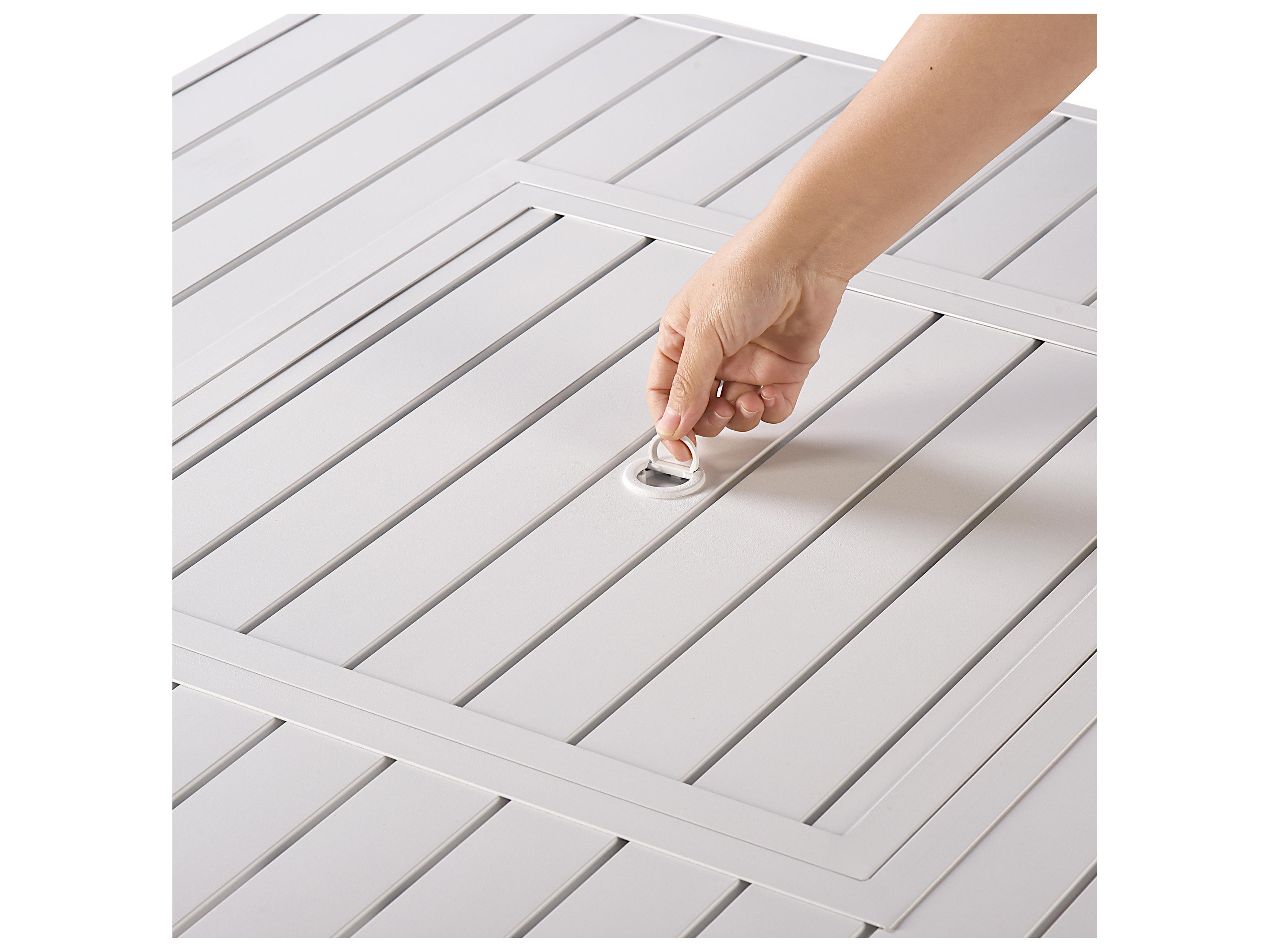 Oakland Living Square Aluminum Propane Patio Fire Pit Table with Glass Beads