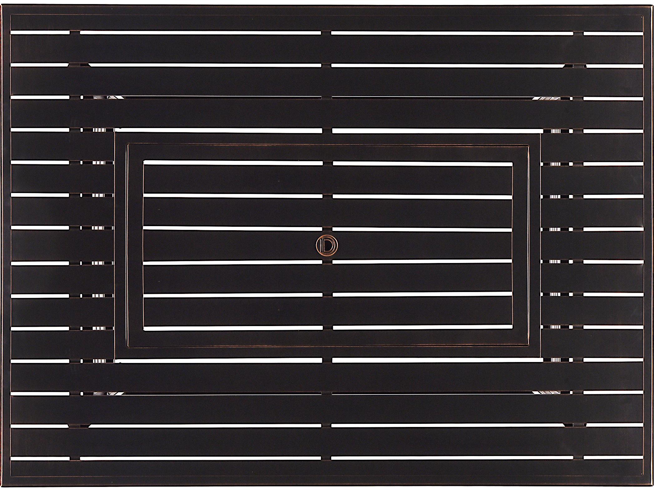 Oakland Living Rectangular Aluminum Propane Outdoor Fire Pit Table