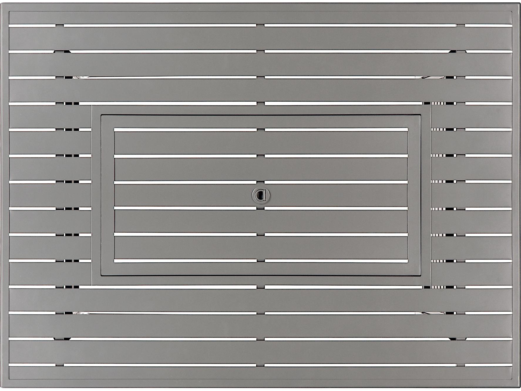 Oakland Living Rectangular Aluminum Propane Outdoor Patio Fire Pit Table