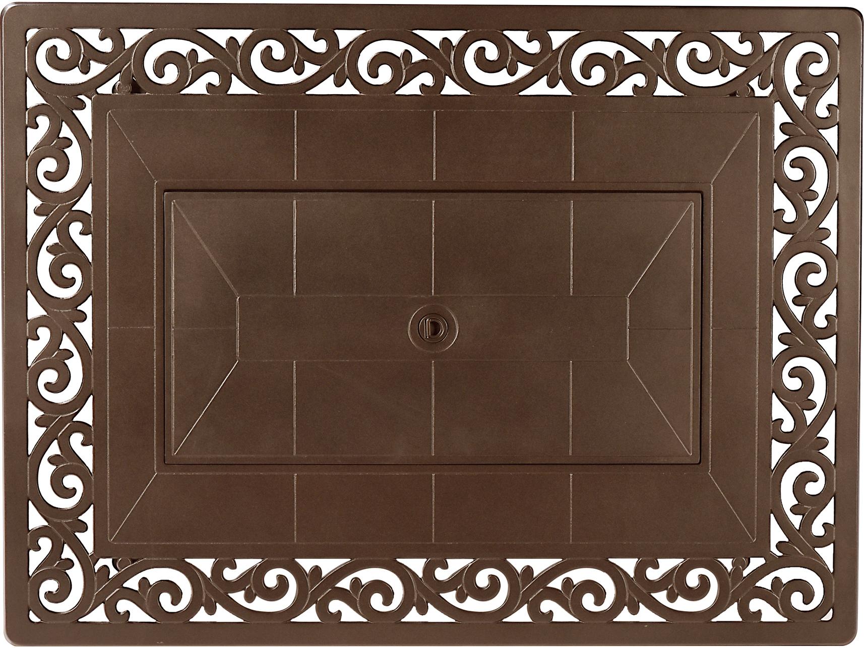 Oakland Living Rectangular Aluminum Propane Patio Fire Pit Table