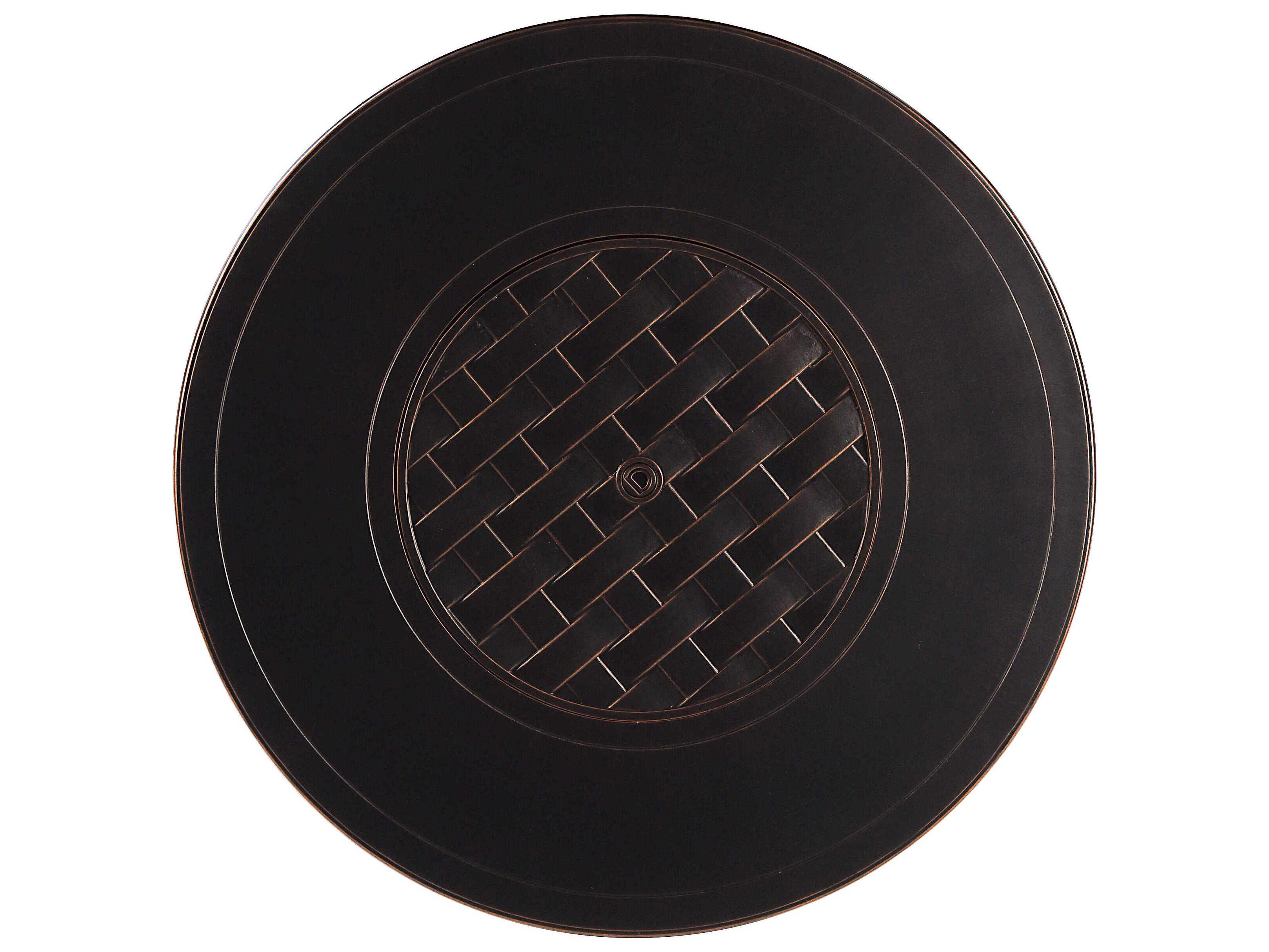 Oakland Living Aluminum Cushion 44'' Round Fire Pit Table Set