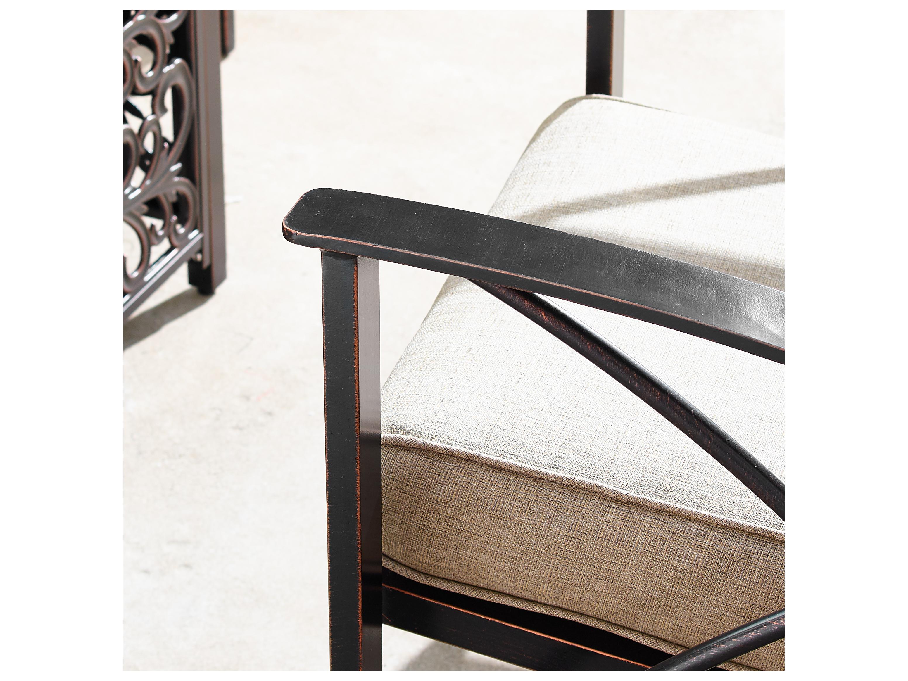 Oakland Living Aluminum 42'' Square Fire Pit Table Set