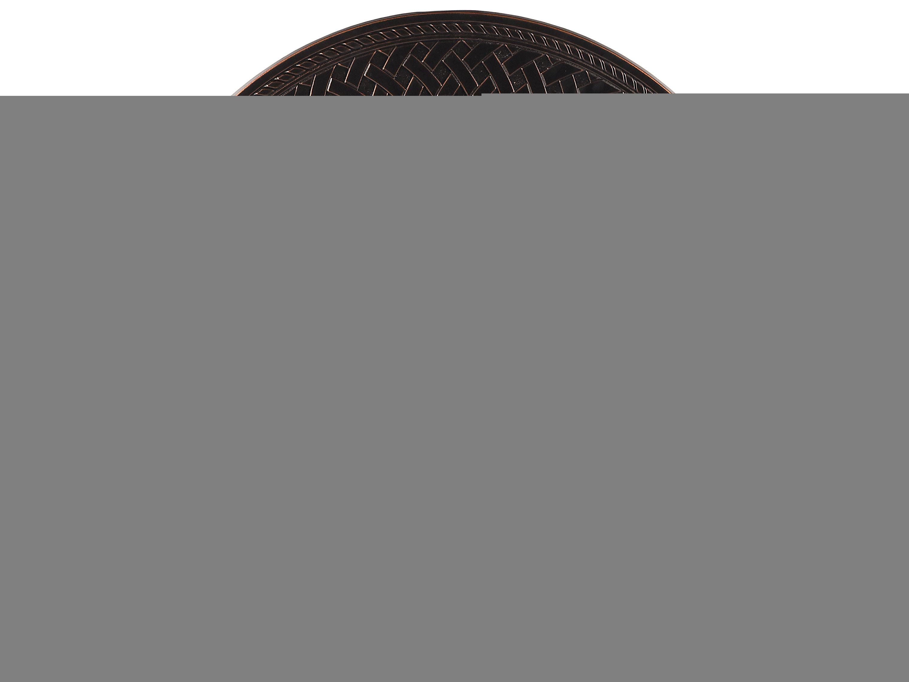 Oakland Living Aluminum 34'' Round Fire Pit Table Set