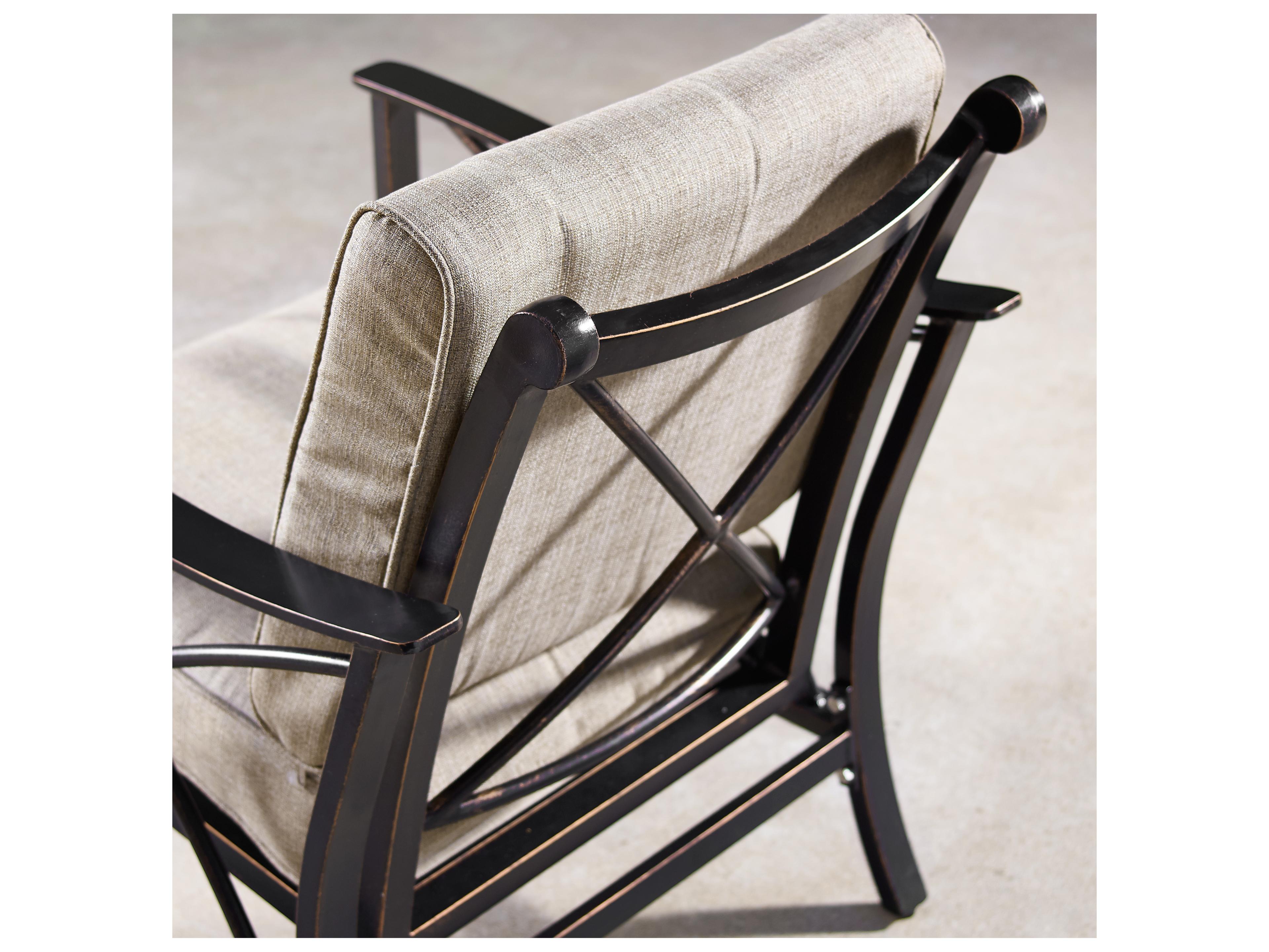 Oakland Living Aluminum 42'' Square Fire Pit Table Set