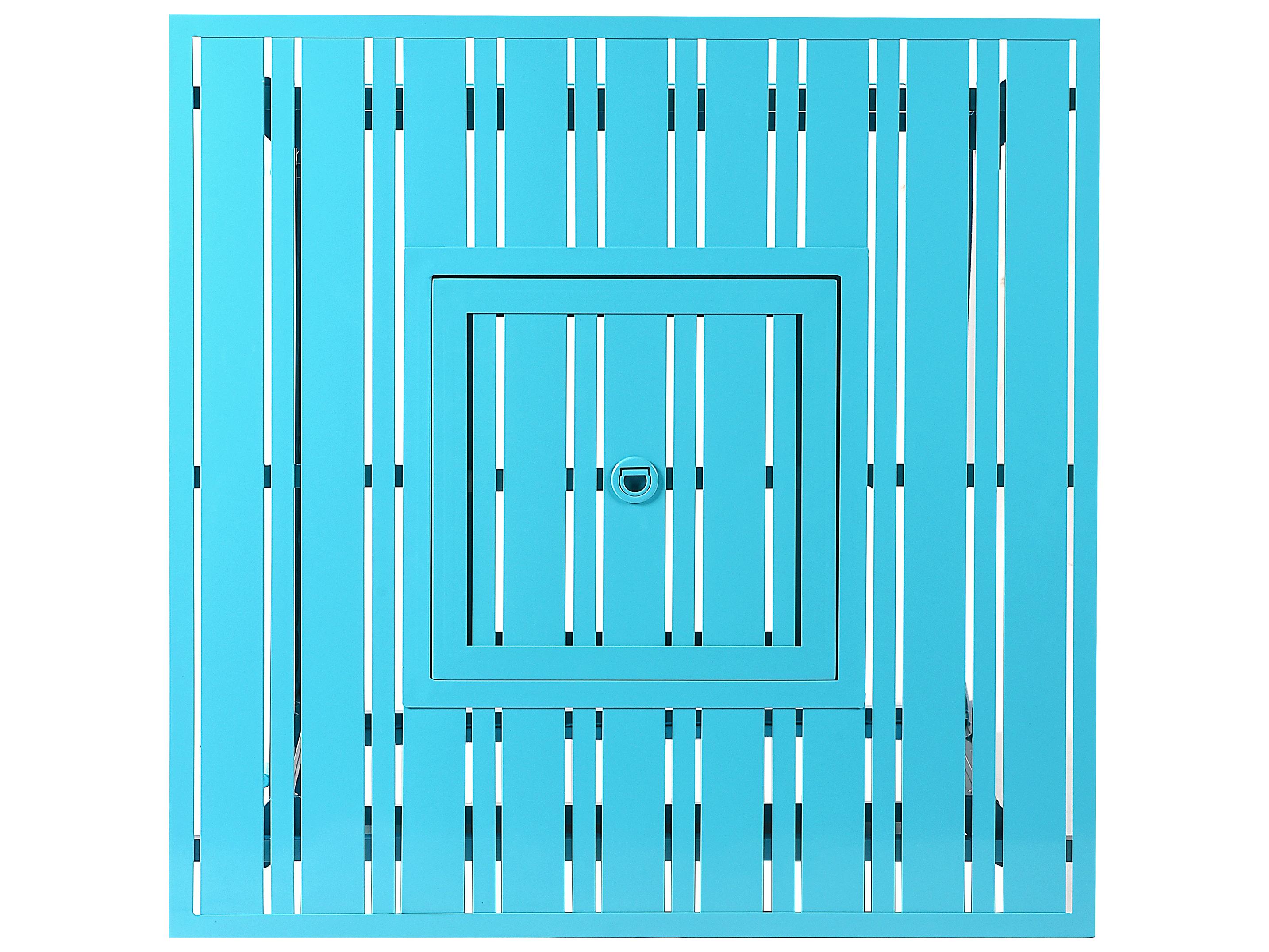 Oakland Living Square Aluminum Propane Outdoor Fire Pit Table with Glass Beads