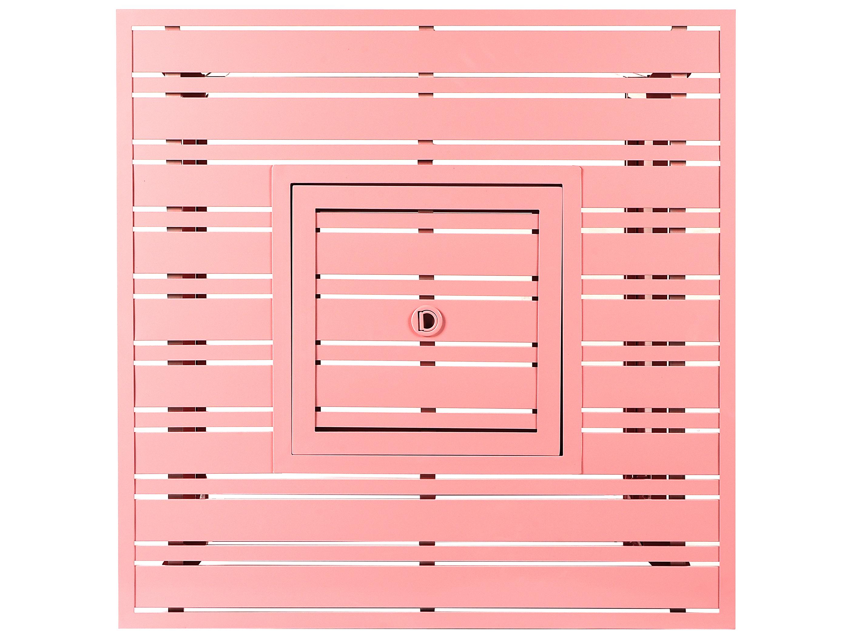 Oakland Living Square Aluminum Propane Outdoor Patio Fire Pit Table with Glass Beads