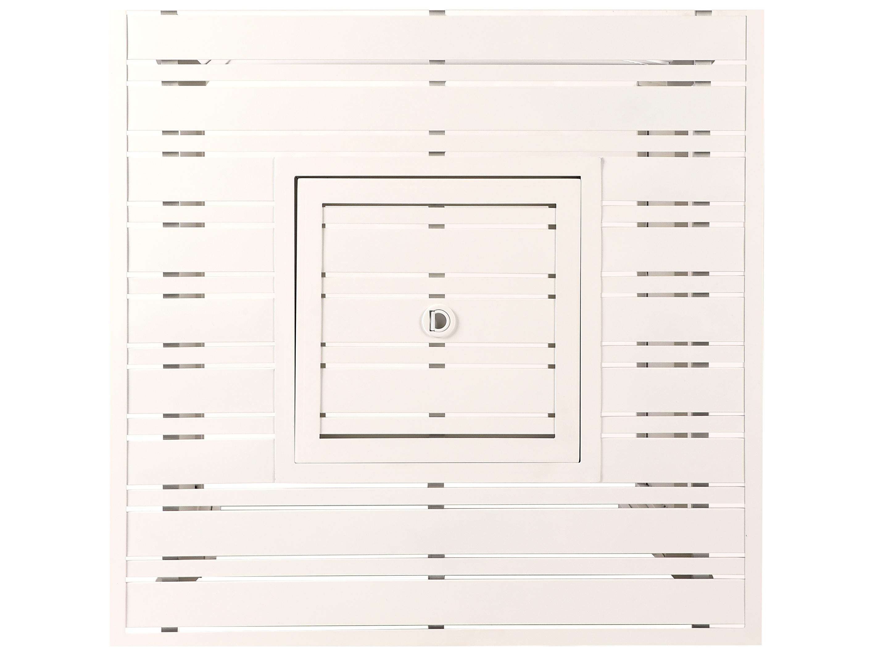 Oakland Living Square Aluminum Propane Patio Fire Pit Table with Glass Beads