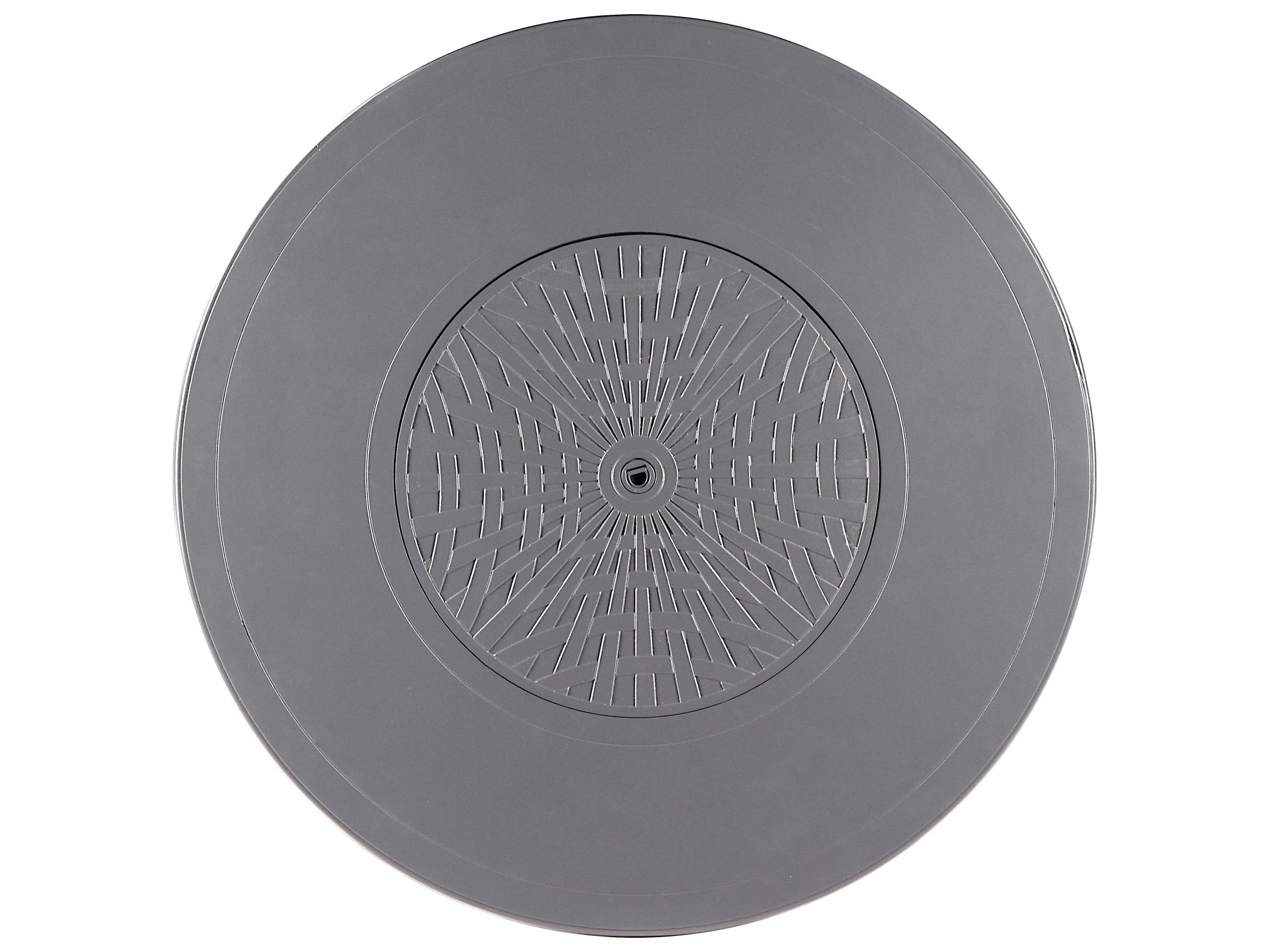 Oakland Living Round Aluminum Propane Outdoor Fire Pit Table with Glass Beads