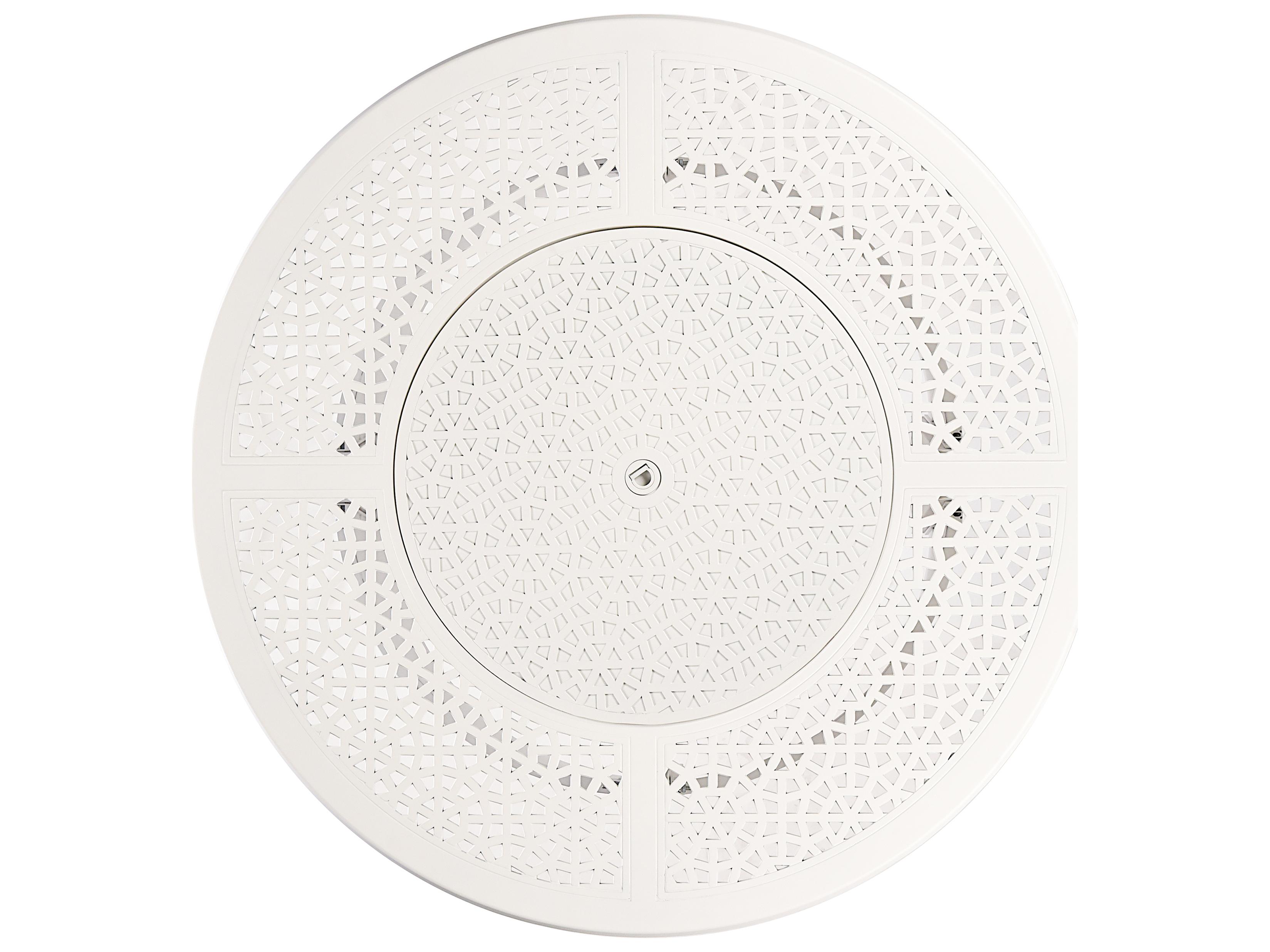 Oakland Living Round Aluminum Propane Patio Fire Pit Table with Glass Beads