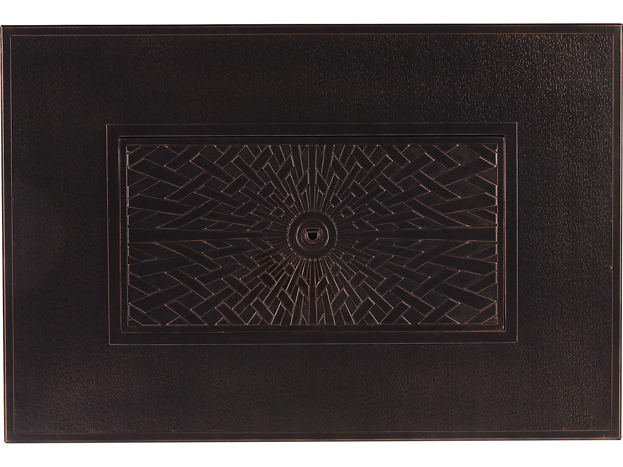 Oakland Living Rectangular Aluminum Propane Outdoor Fire Pit Table