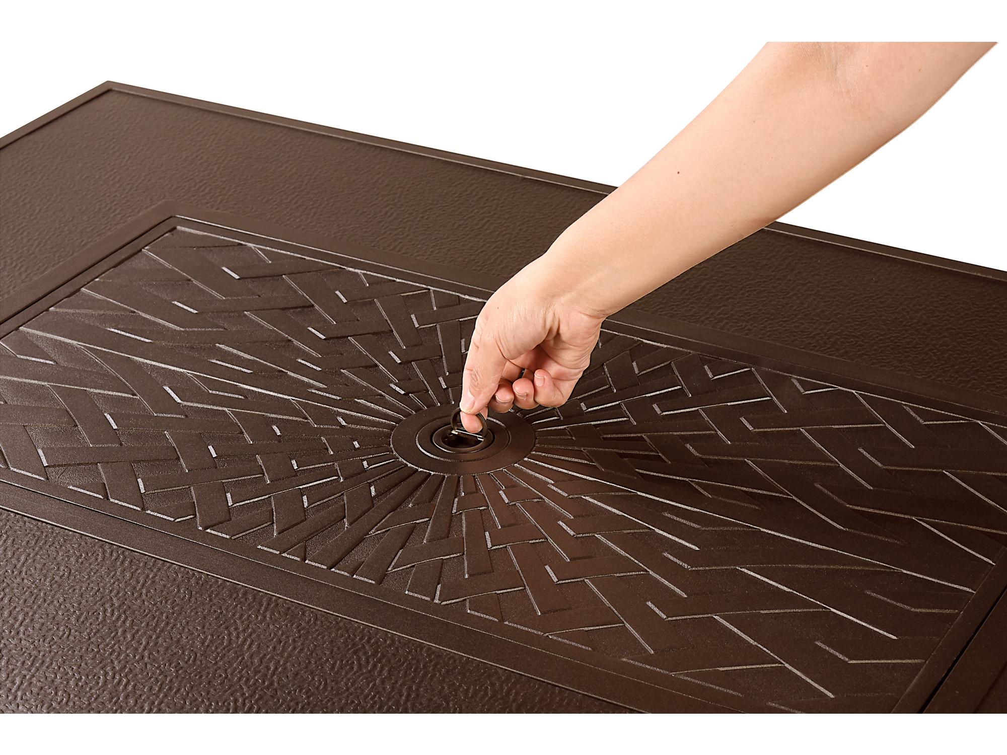 Oakland Living Rectangular Aluminum Propane Outdoor Patio Fire Pit Table